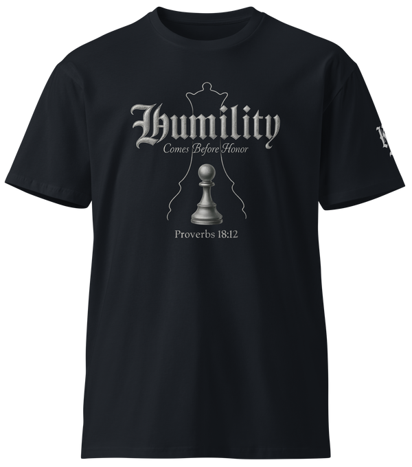 Humility Tee — Classic Navy — Front