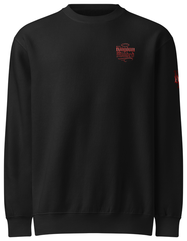 Redeemed Premium Sweatshirt — black — Front