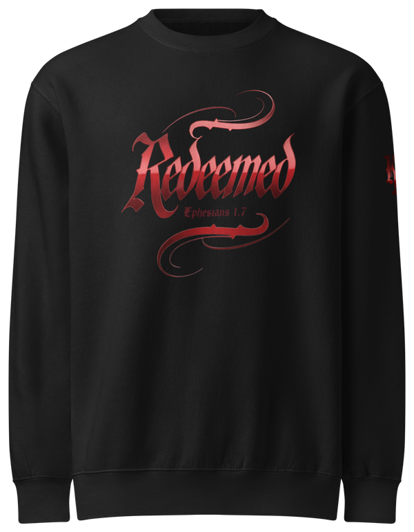 Redeemed Sweatshirt — black — Front