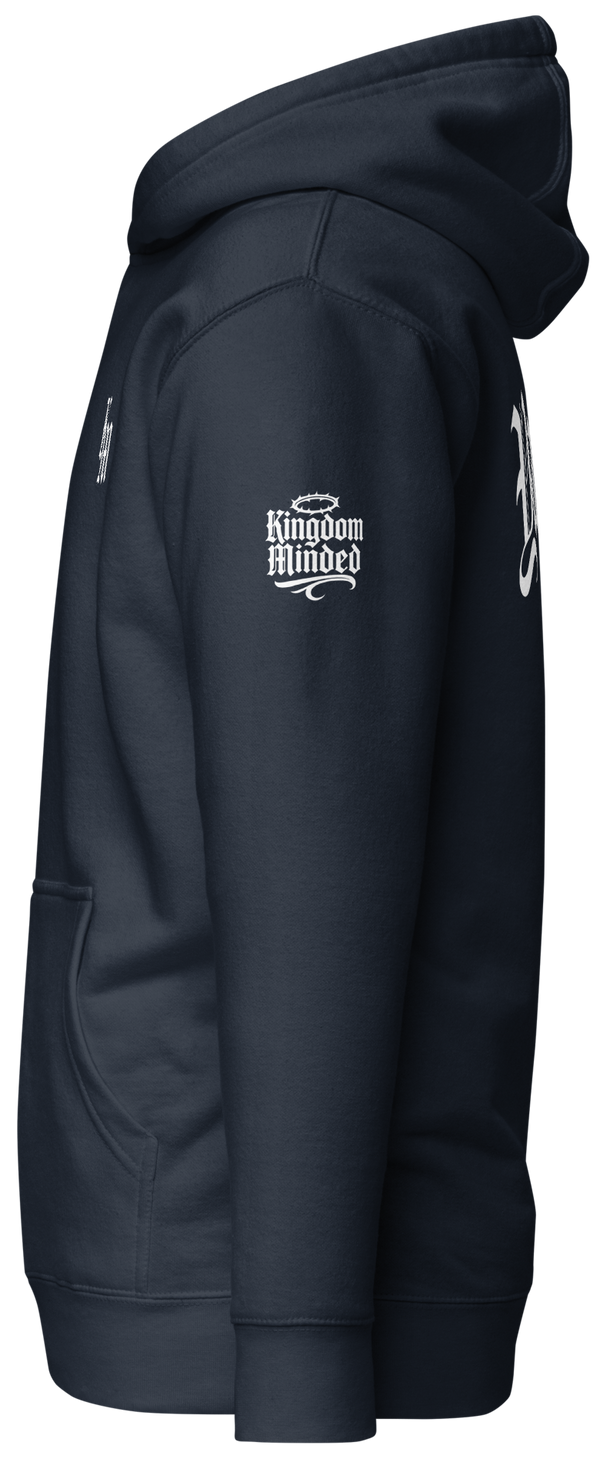 Yahweh Premium Pullover Hoodie — Classic Navy — Left