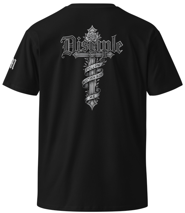 Disciple Premium Tee — Black — Back