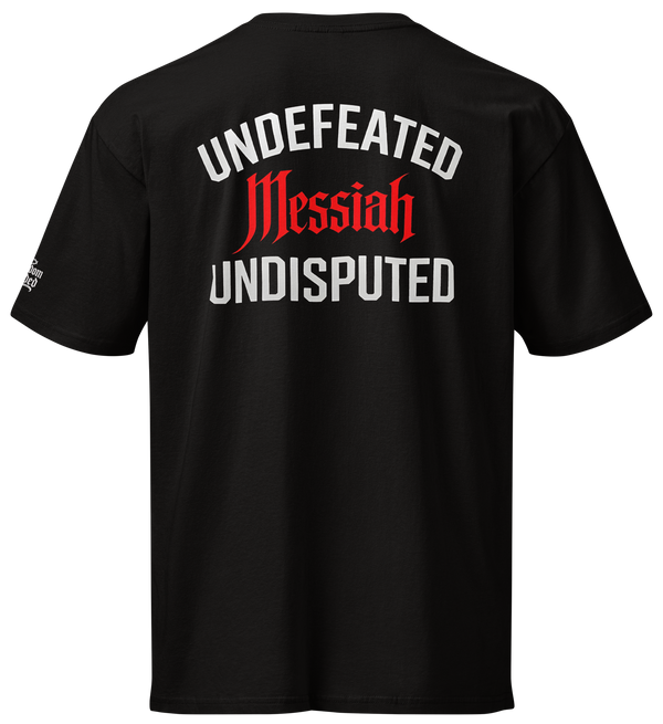 Undefeated. Undisputed. Premium Tee — Black — Back