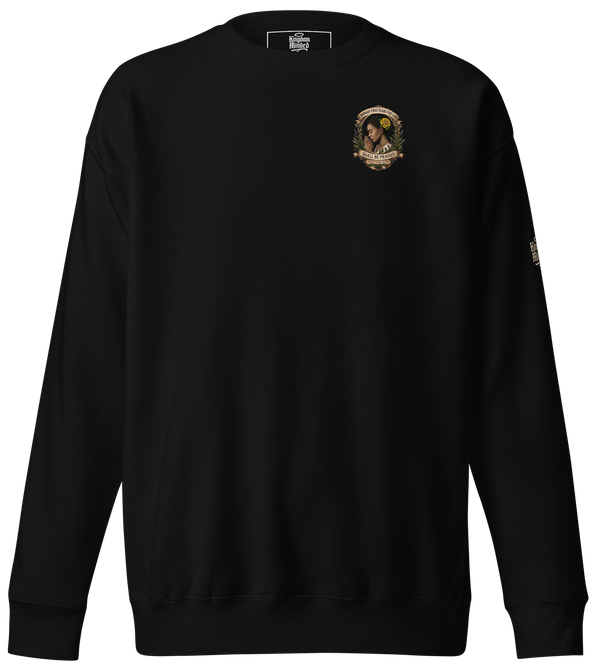Shall Be Praised Premium Sweatshirt — black — Front