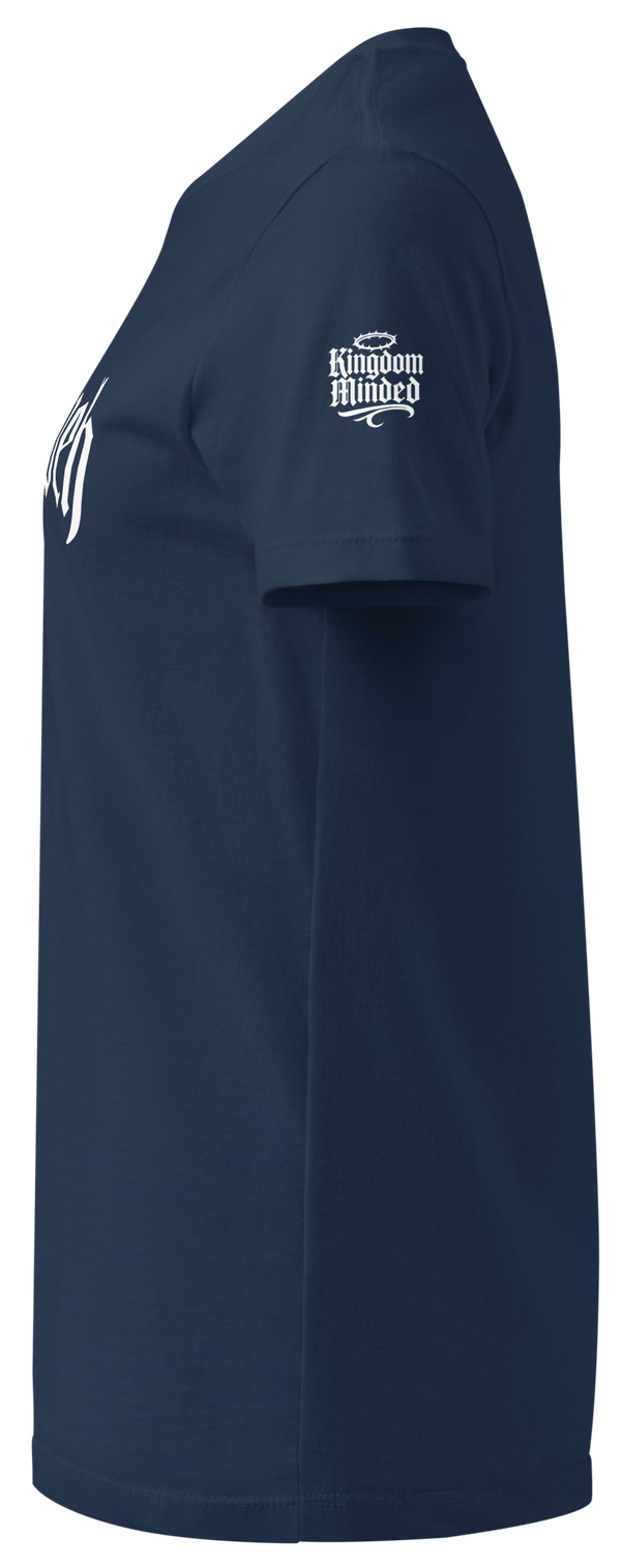 Yahweh Women's Tee — Ocean Navy — Left