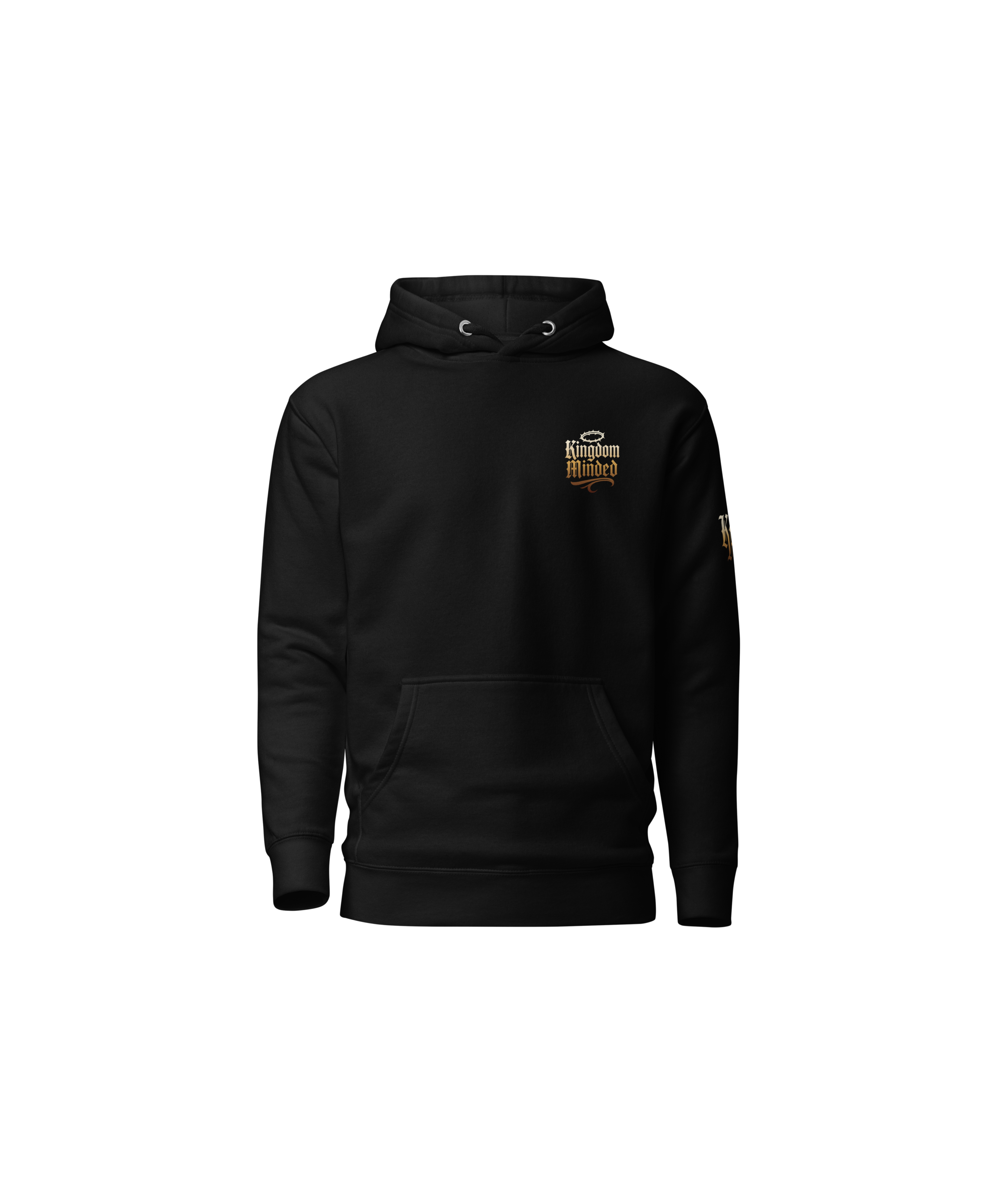 Rooted in Christ Premium Pullover Hoodie — Black — Front