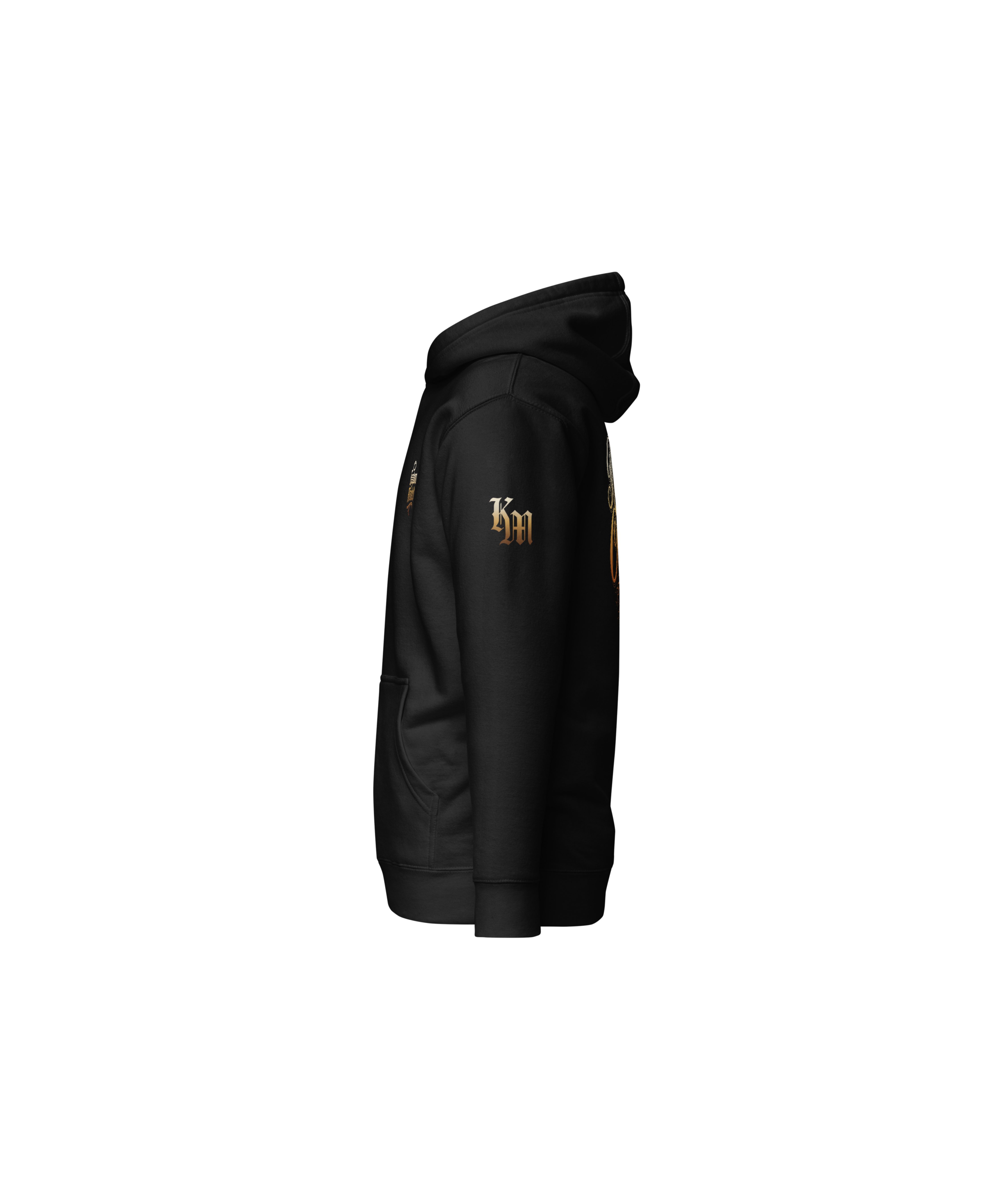 Rooted in Christ Premium Pullover Hoodie — Black — Left