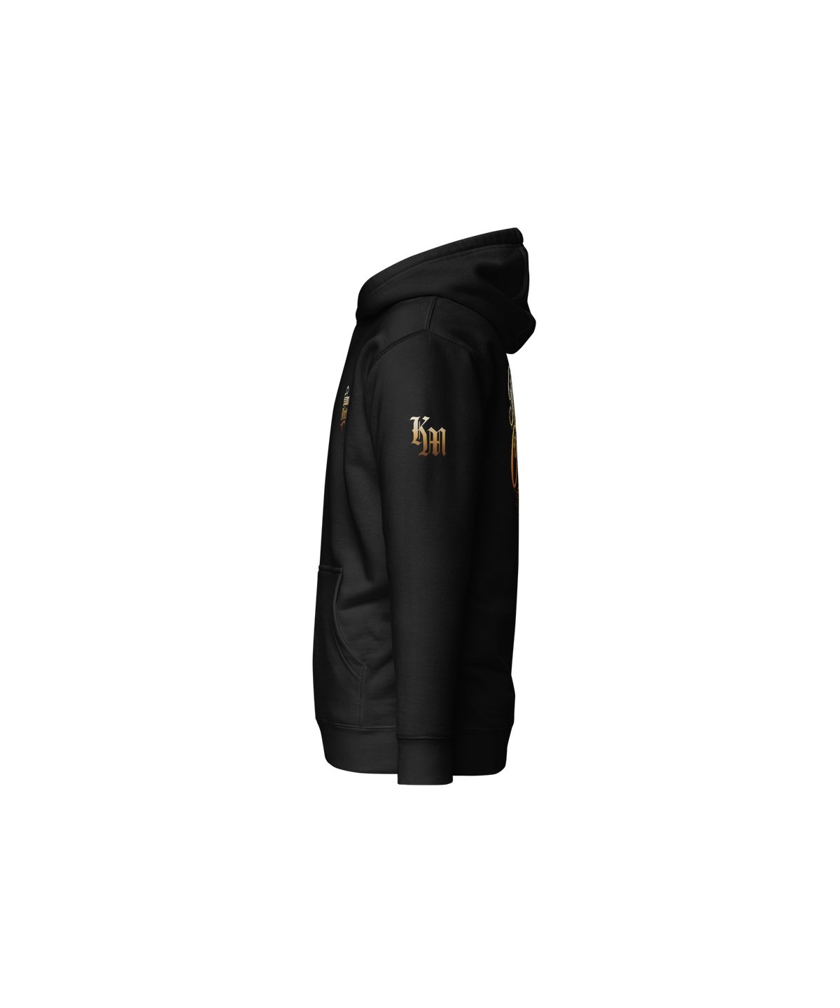 Rooted in Christ Premium Pullover Hoodie — Black — Left