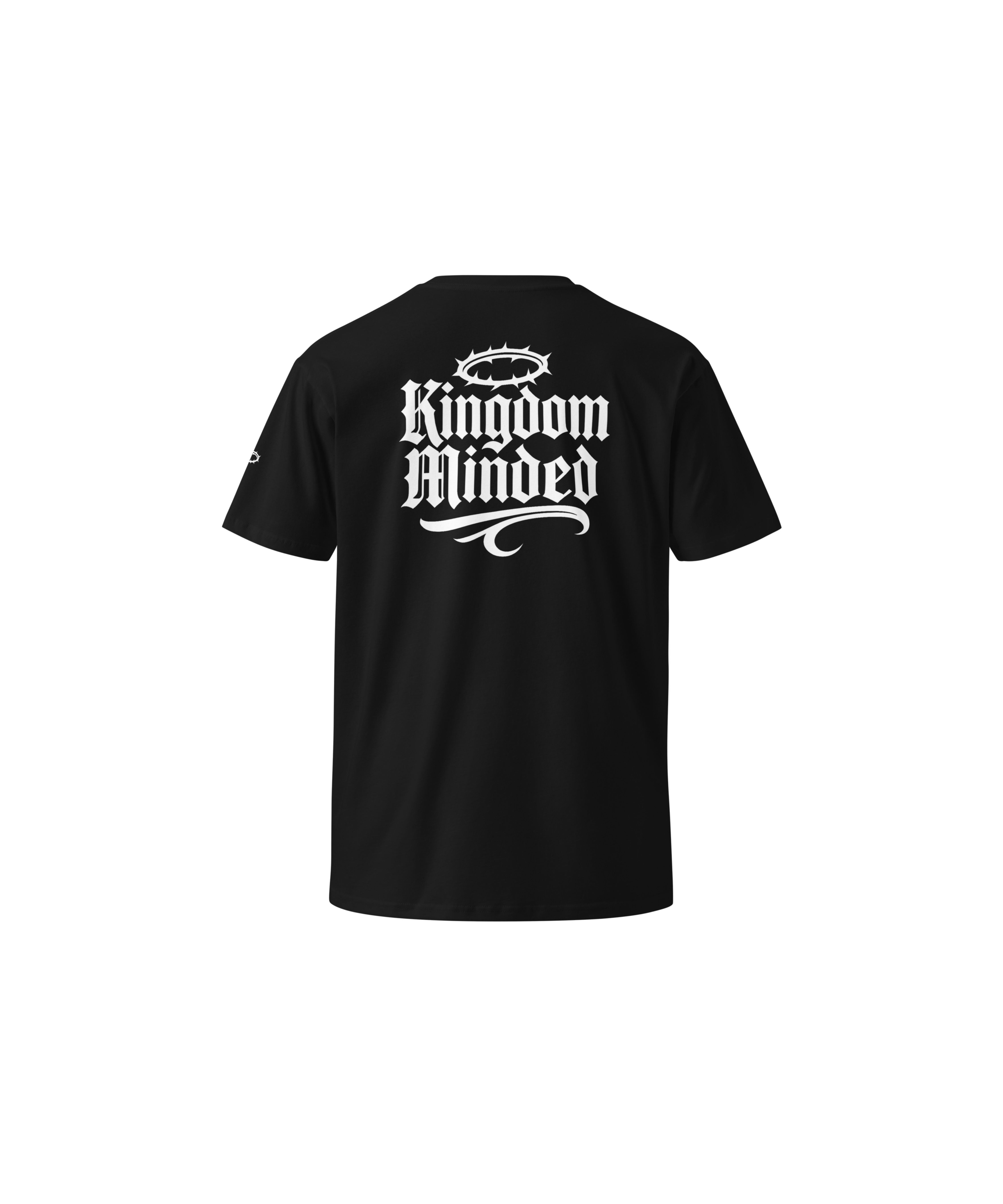 Kingdom Minded Premium Design Tee — Black — Back