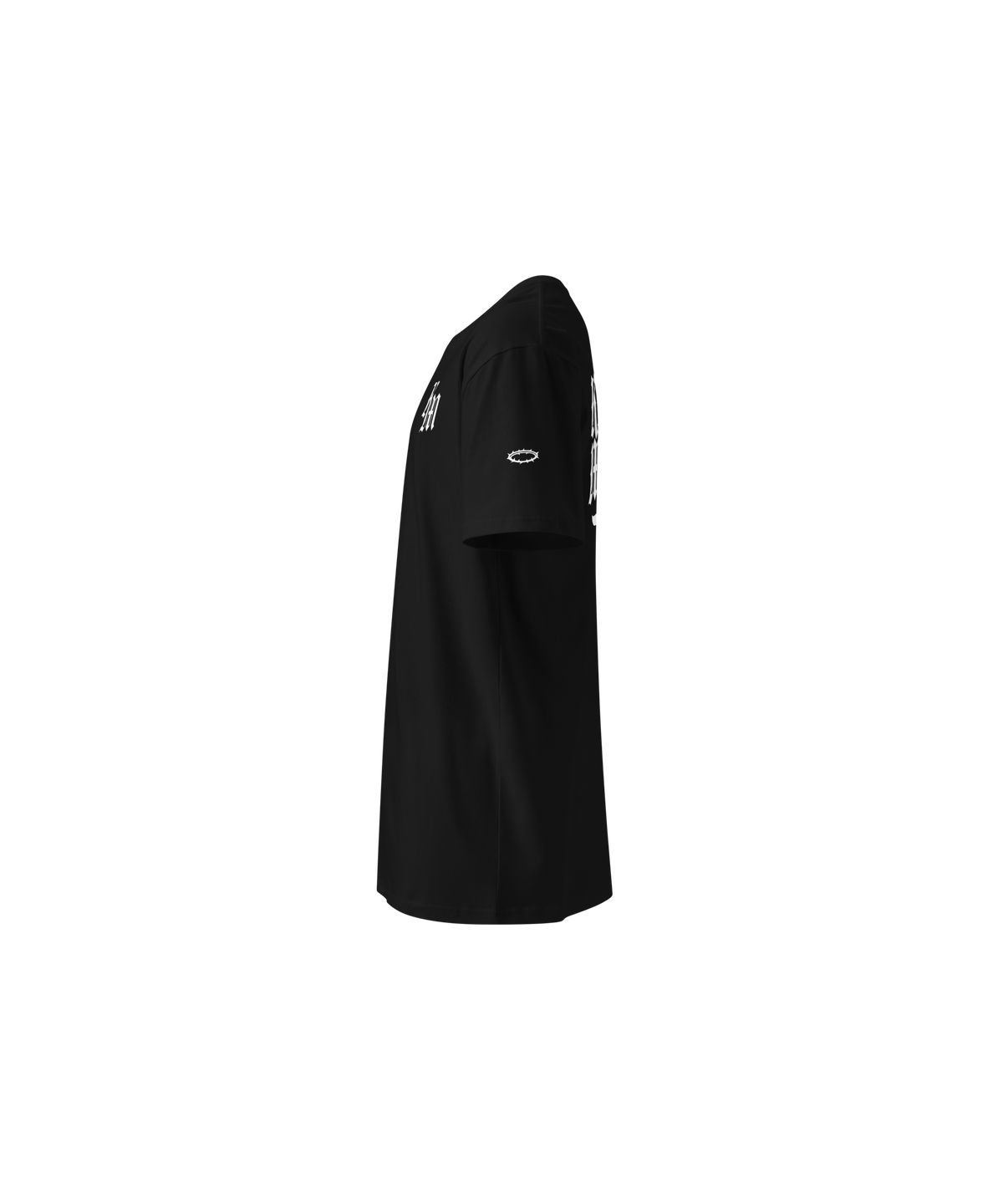 Kingdom Minded Premium Design Tee — Black — Left
