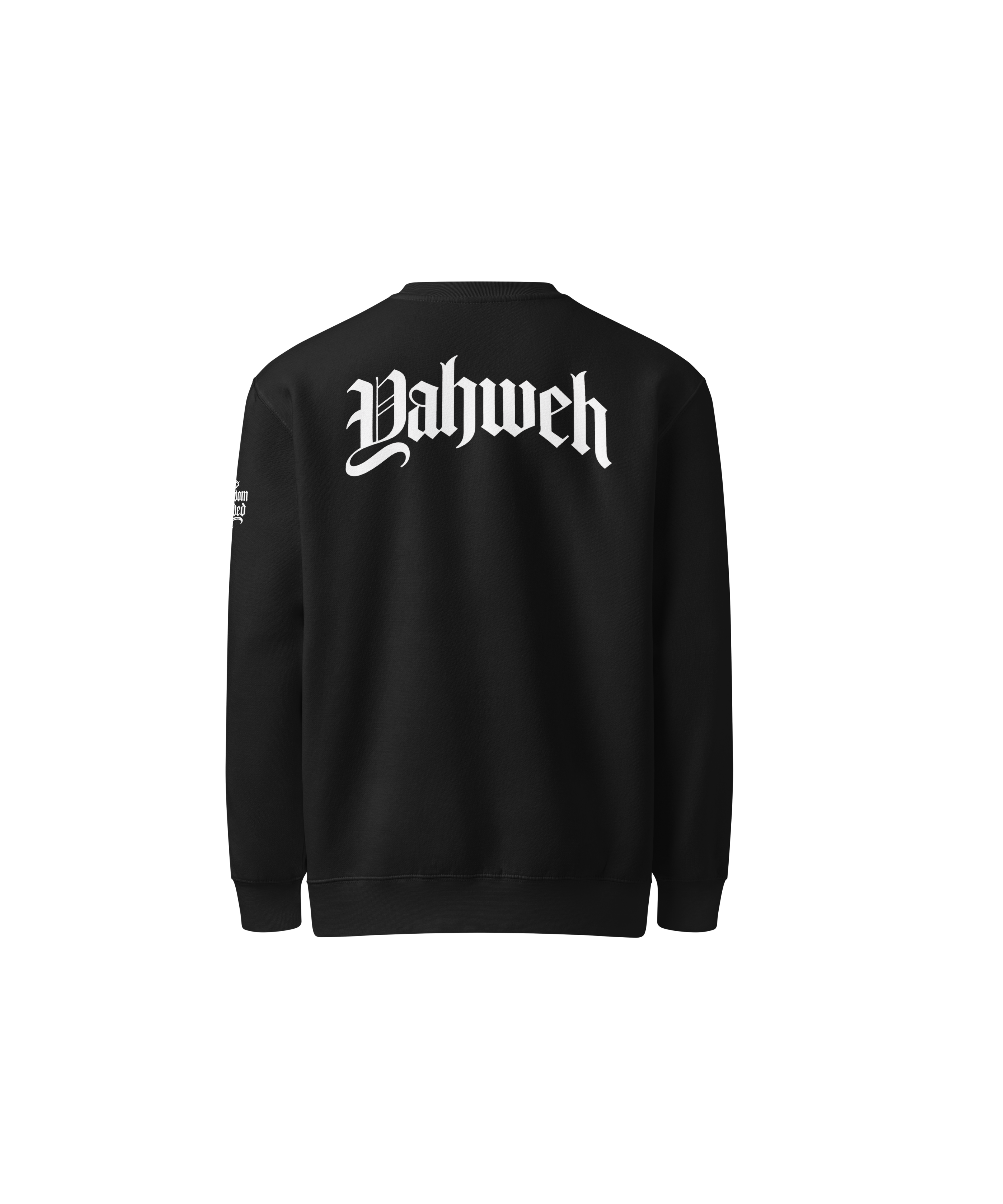 Yahweh Premium Sweatshirt — Black — Back