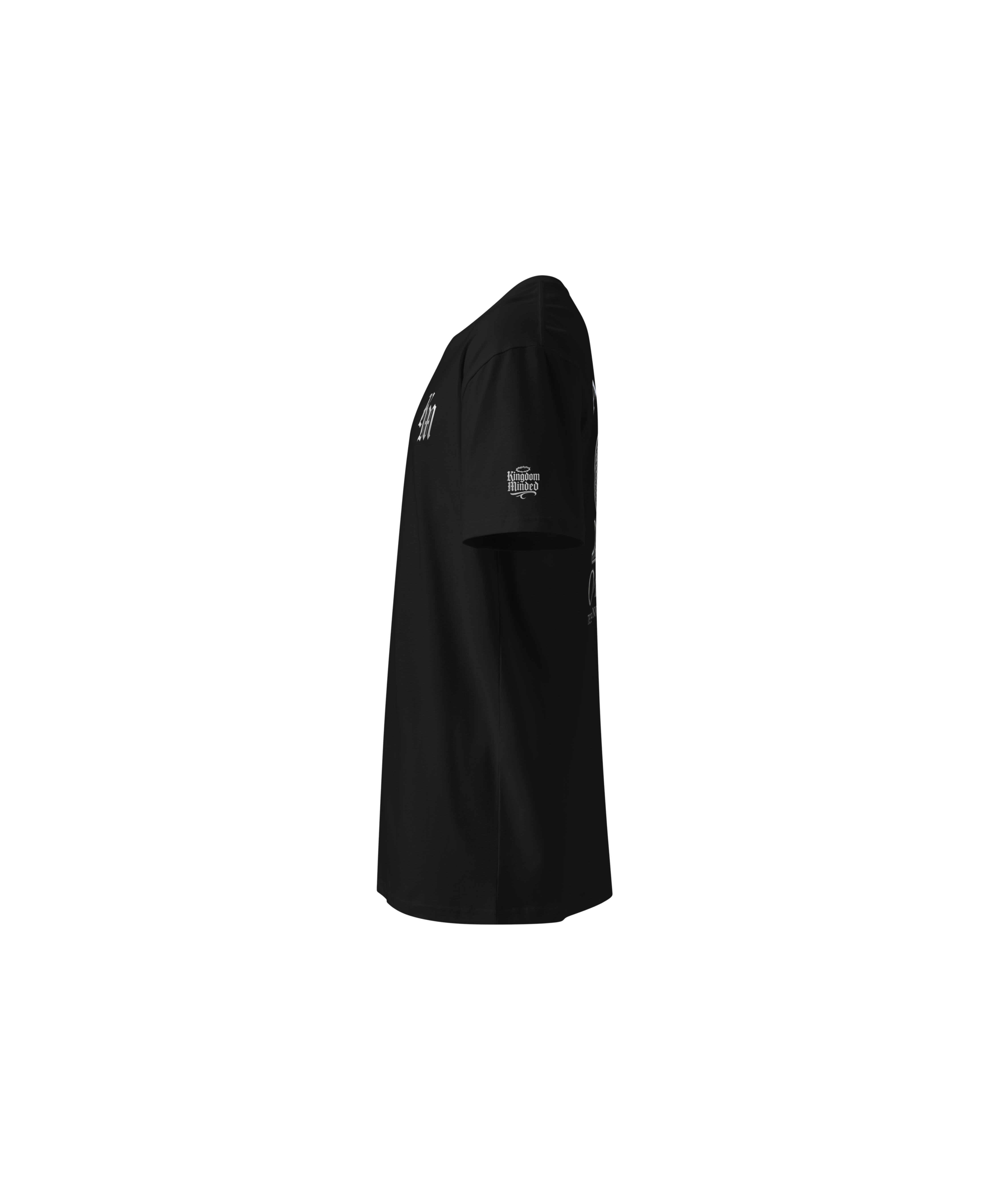 Alpha & Omega Premium Tee — Black — Left