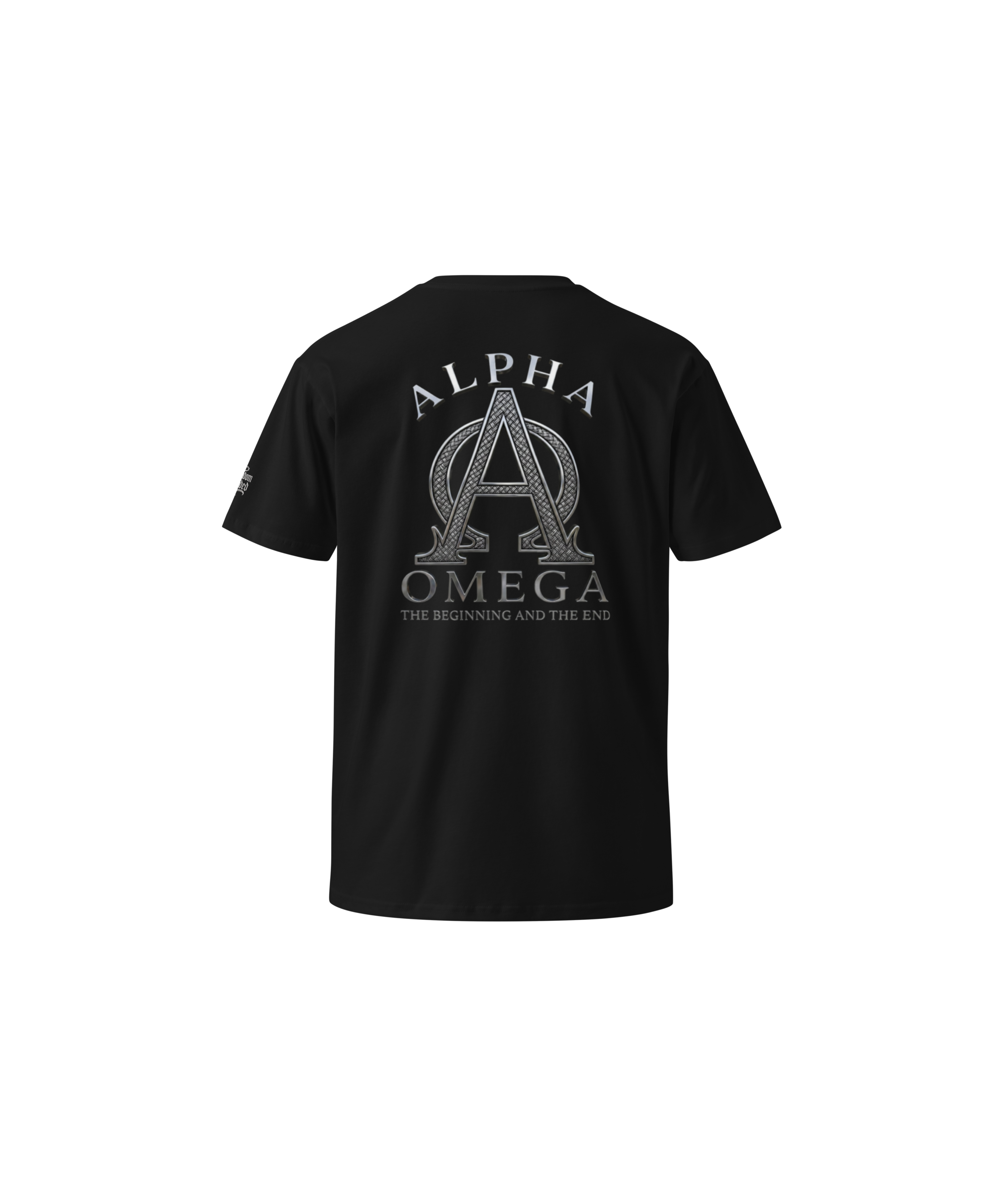Alpha & Omega Premium Tee — Black — Back