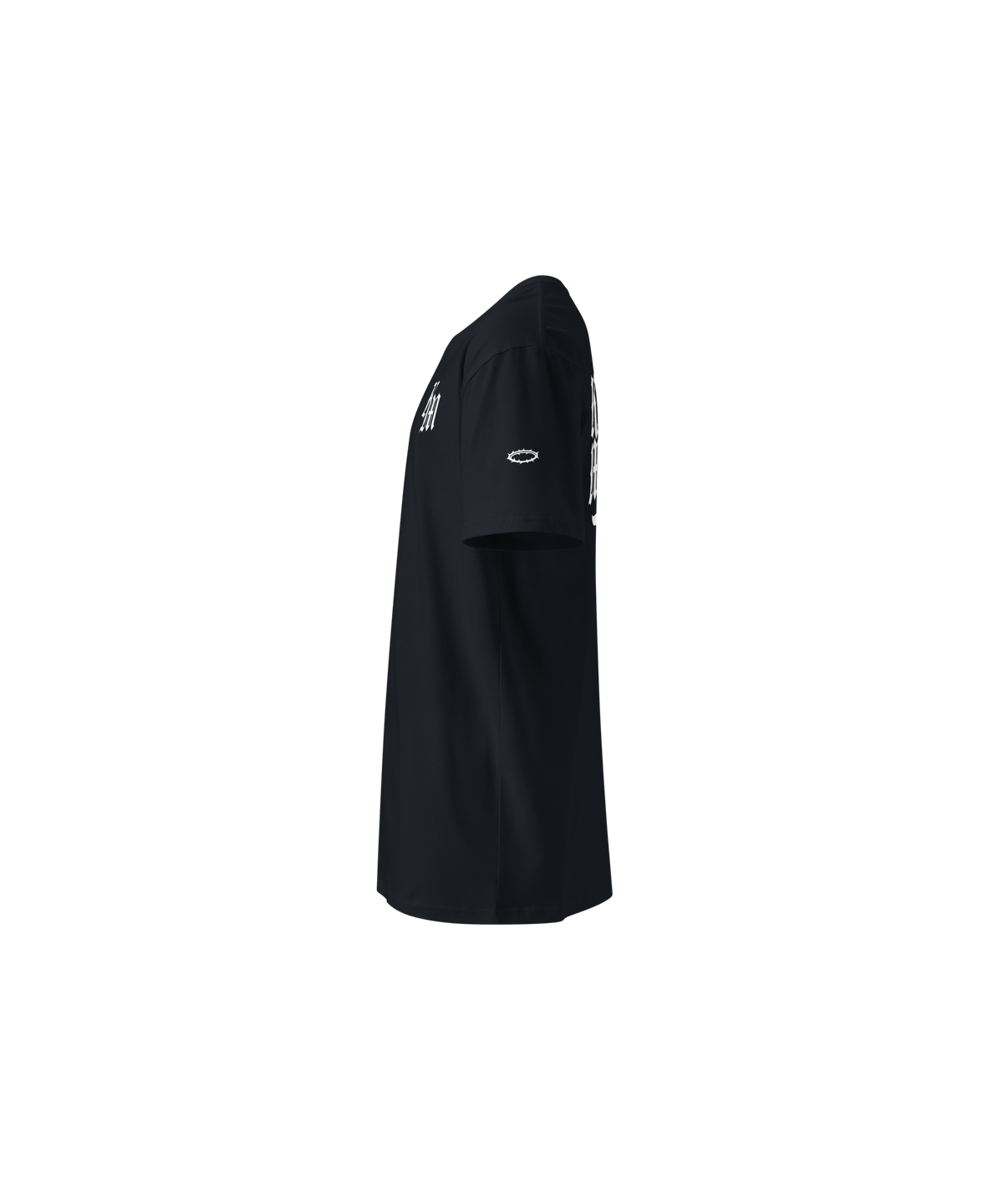 Kingdom Minded Premium Design Tee — Navy — Left