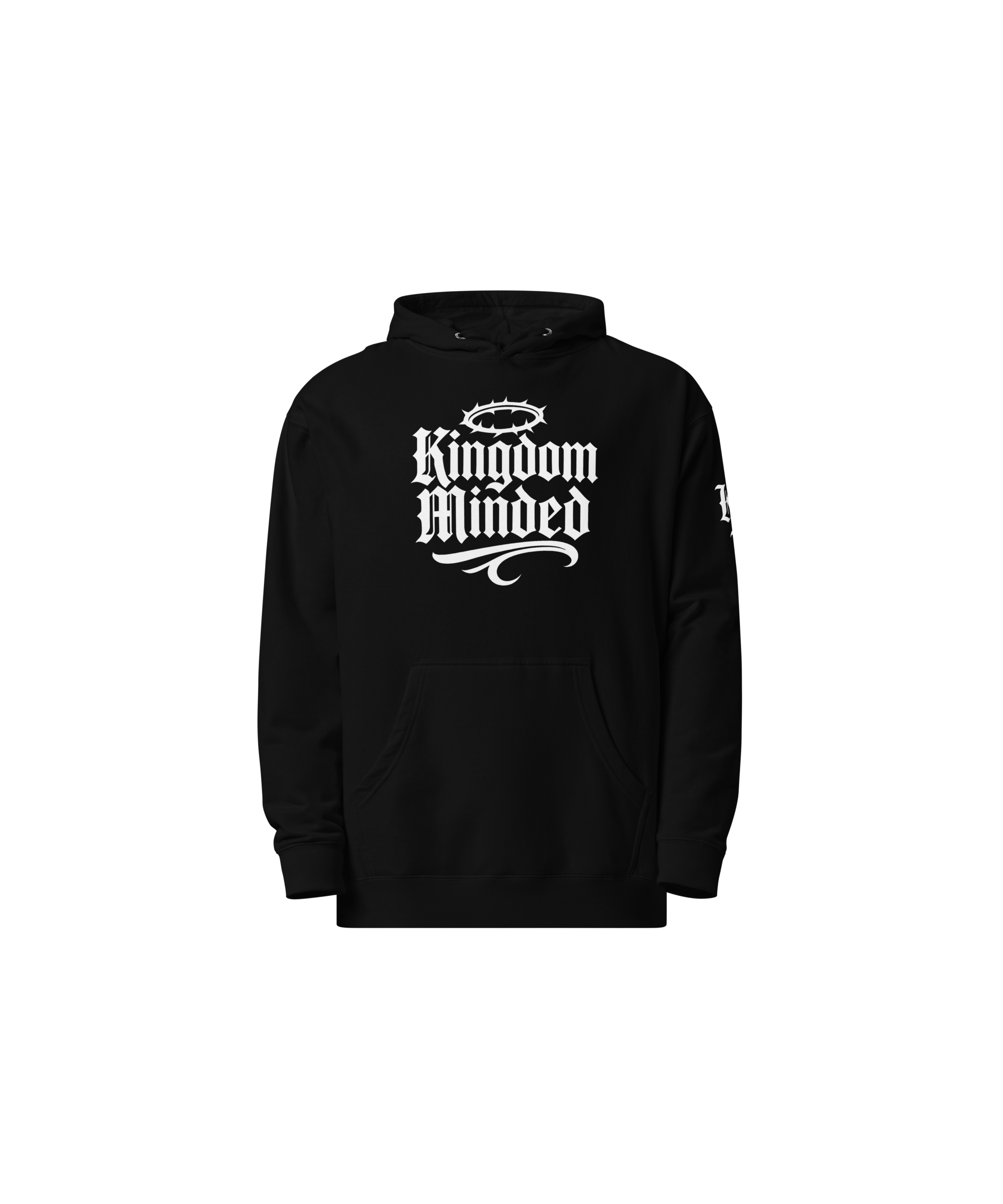 Kingdom Minded Standard Pullover Hoodie — Black — Front