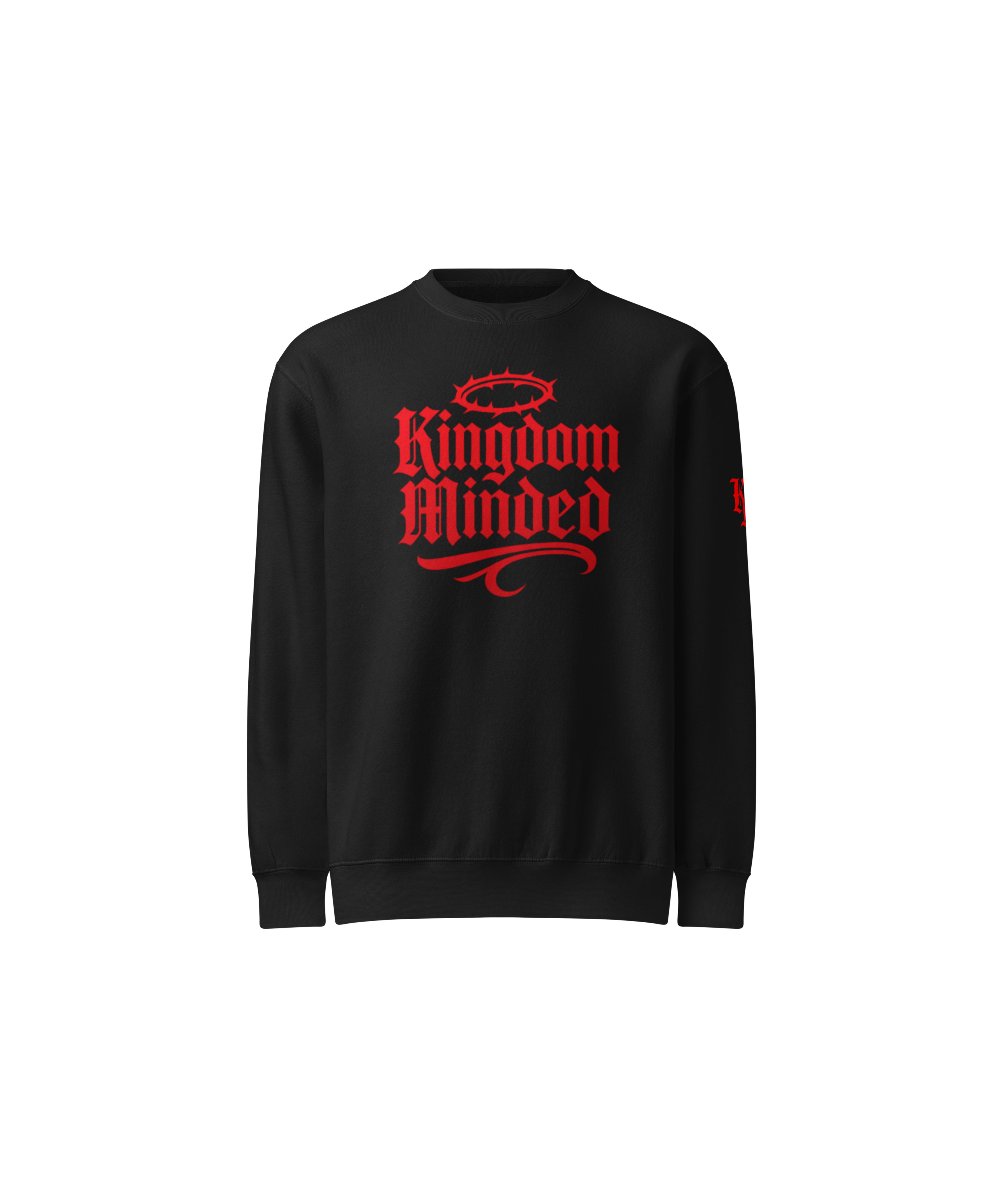 Kingdom Minded Sweatshirt — Black — Front