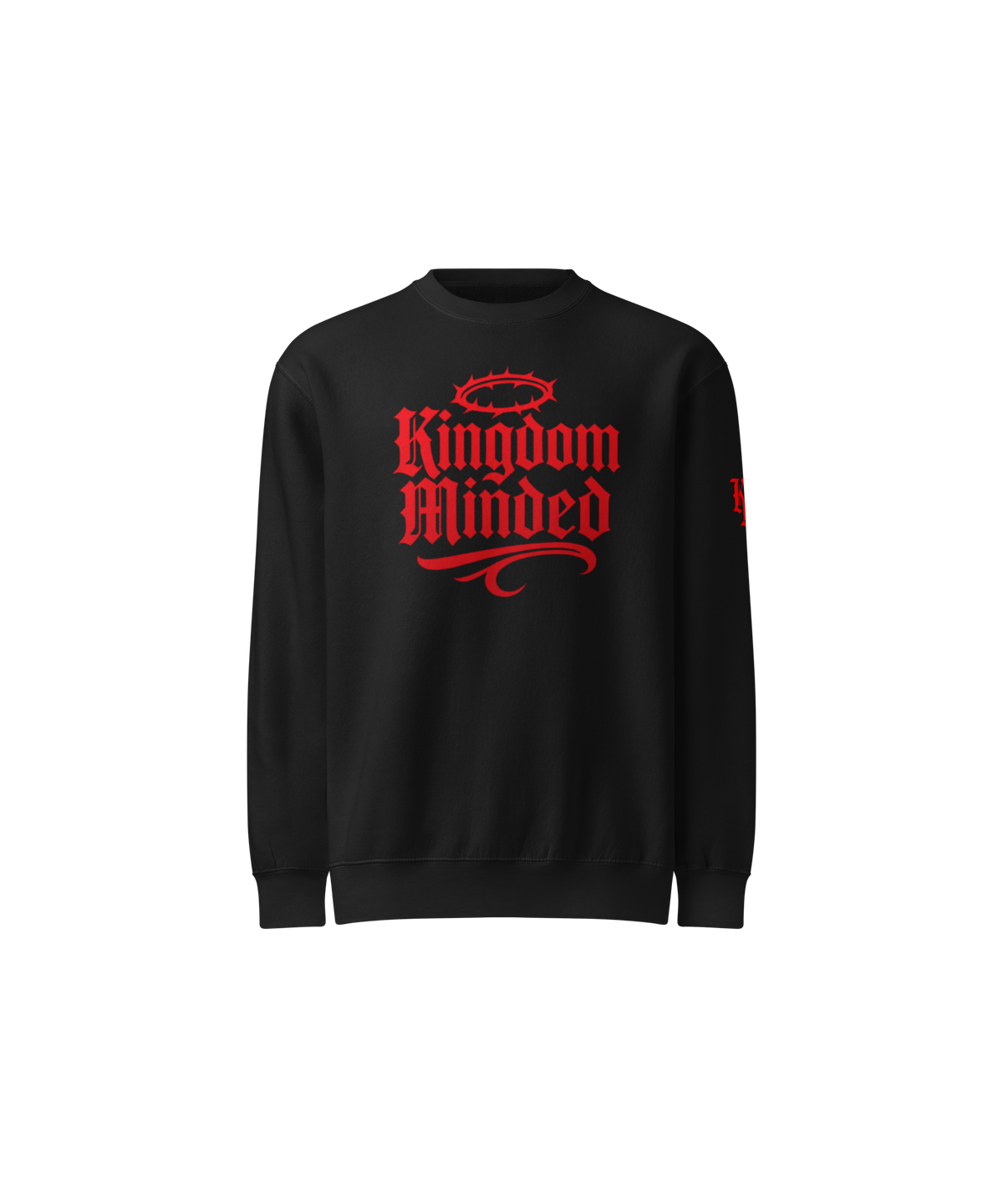 Kingdom Minded Sweatshirt — Black — Front