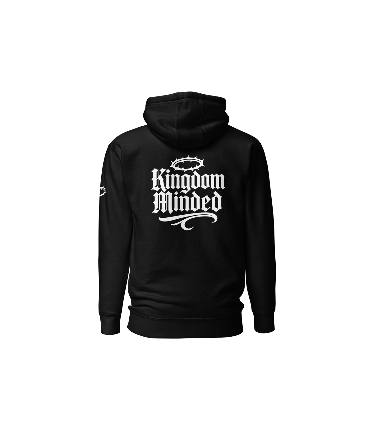 Kingdom Minded Premium Pullover Hoodie — Black — Back