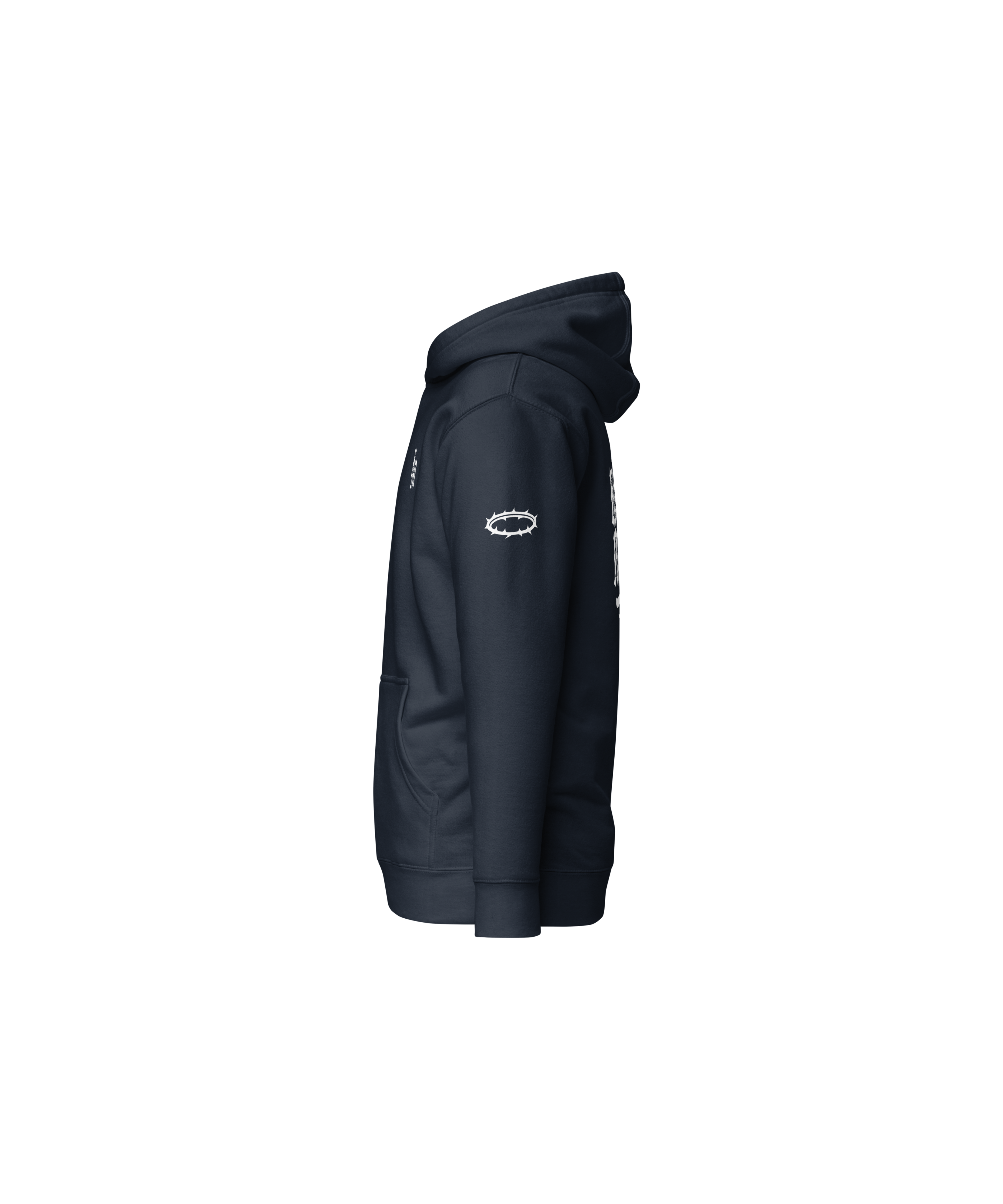 Kingdom Minded Premium Pullover Hoodie — Classic Navy — Left
