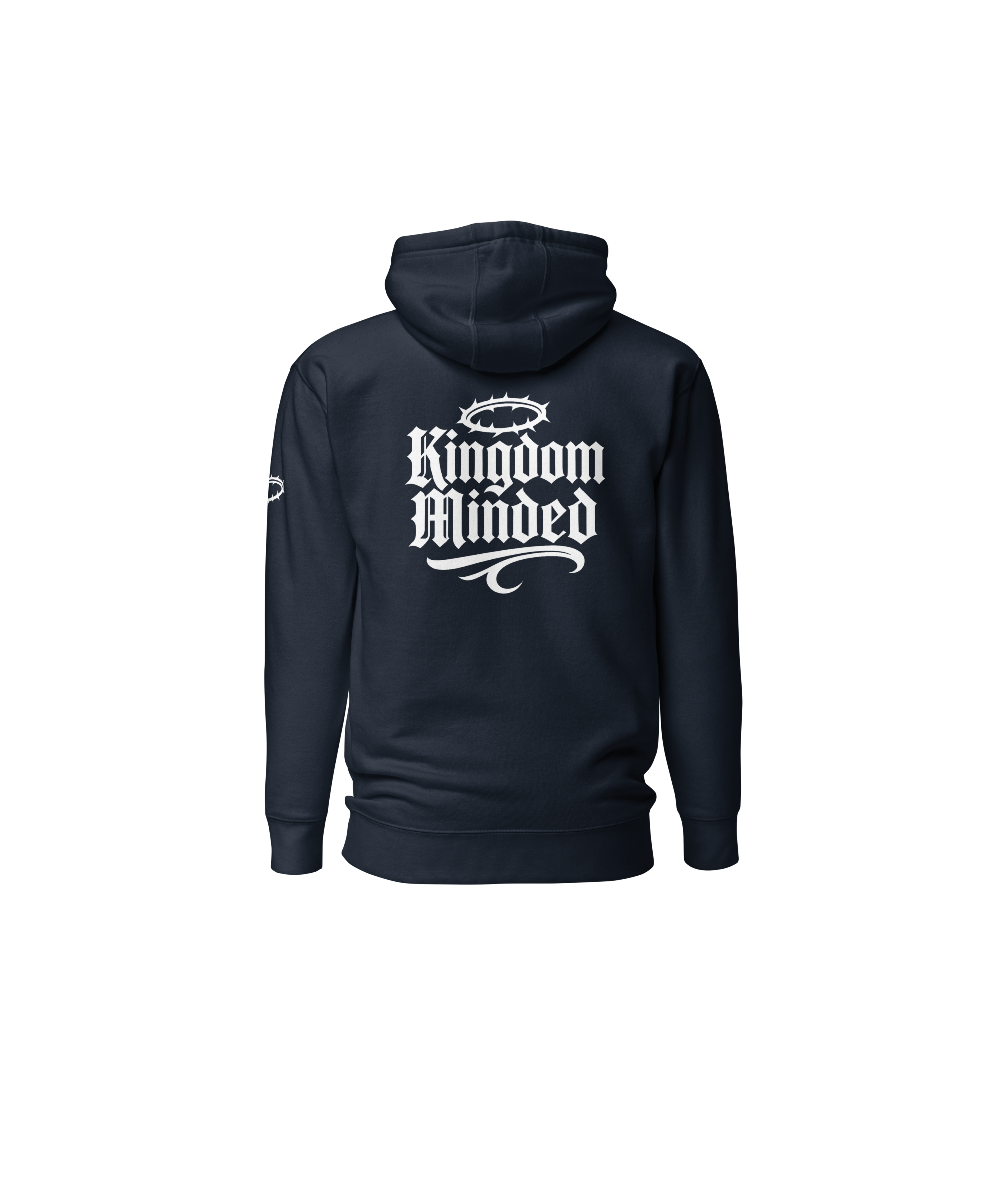 Kingdom Minded Premium Pullover Hoodie — Classic Navy — Back