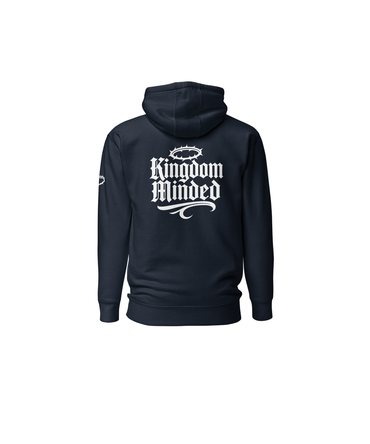 Kingdom Minded Premium Pullover Hoodie — Classic Navy — Back