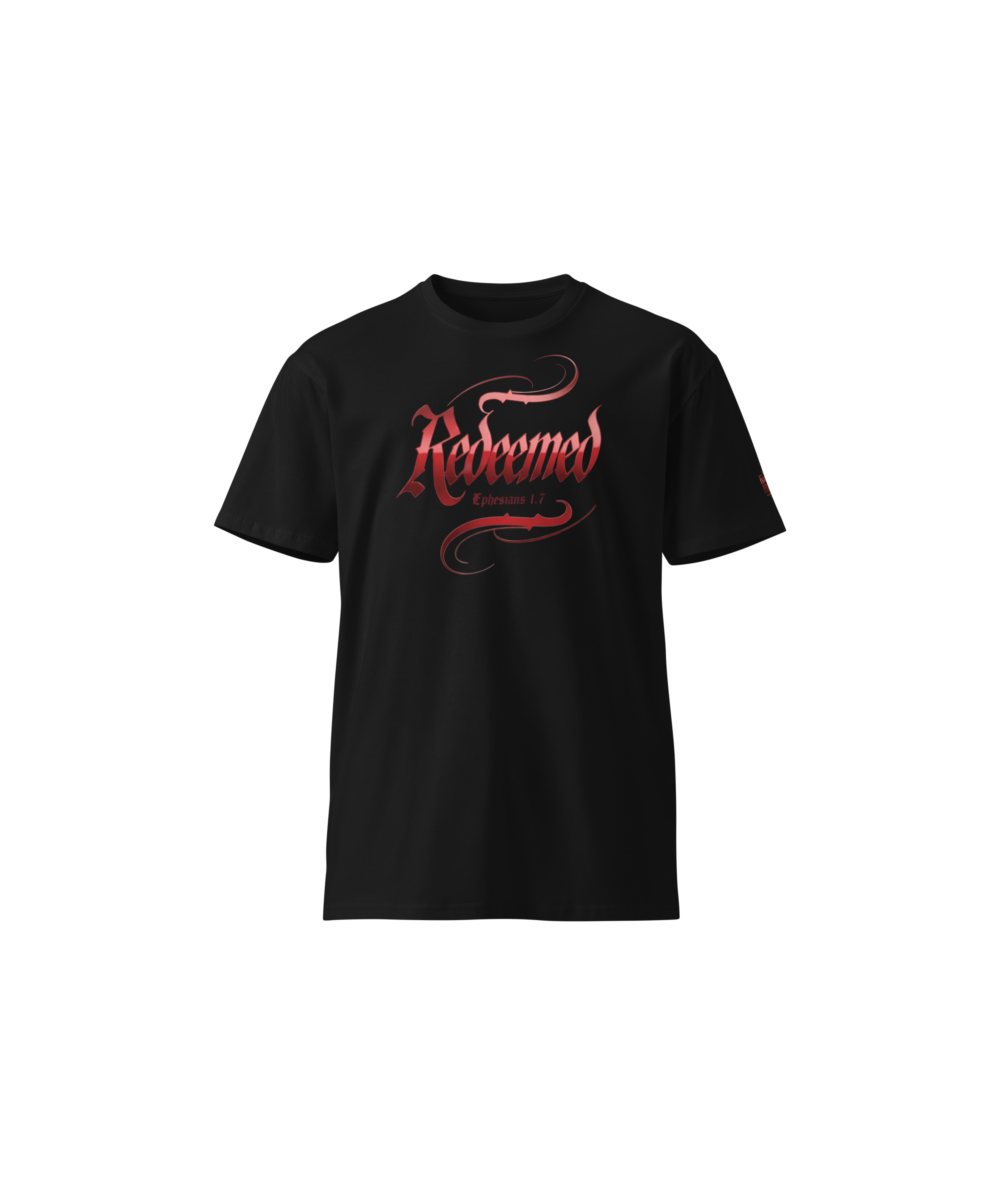 Redeemed Standard Tee — Black — Front