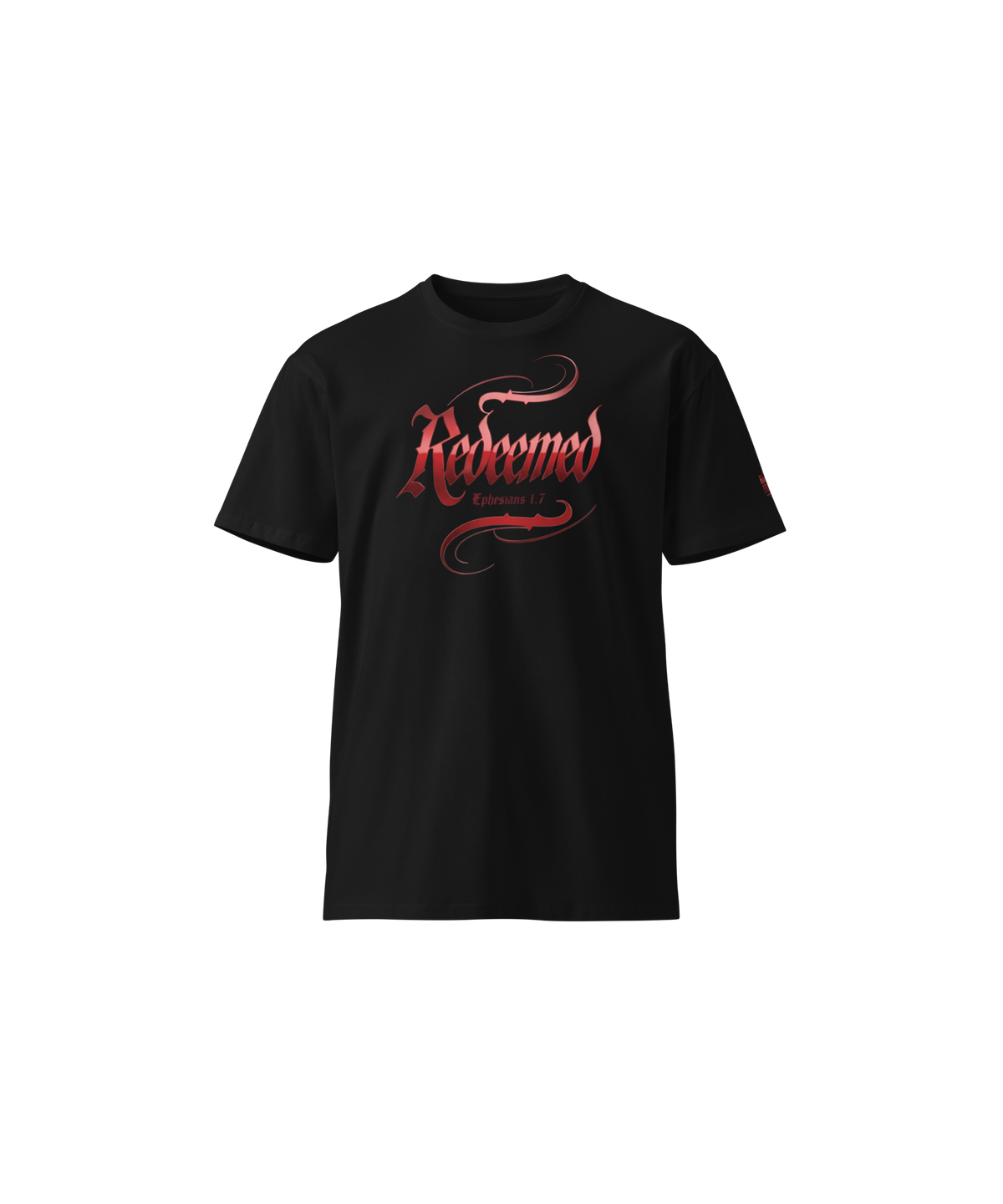Redeemed Standard Tee — Black — Front