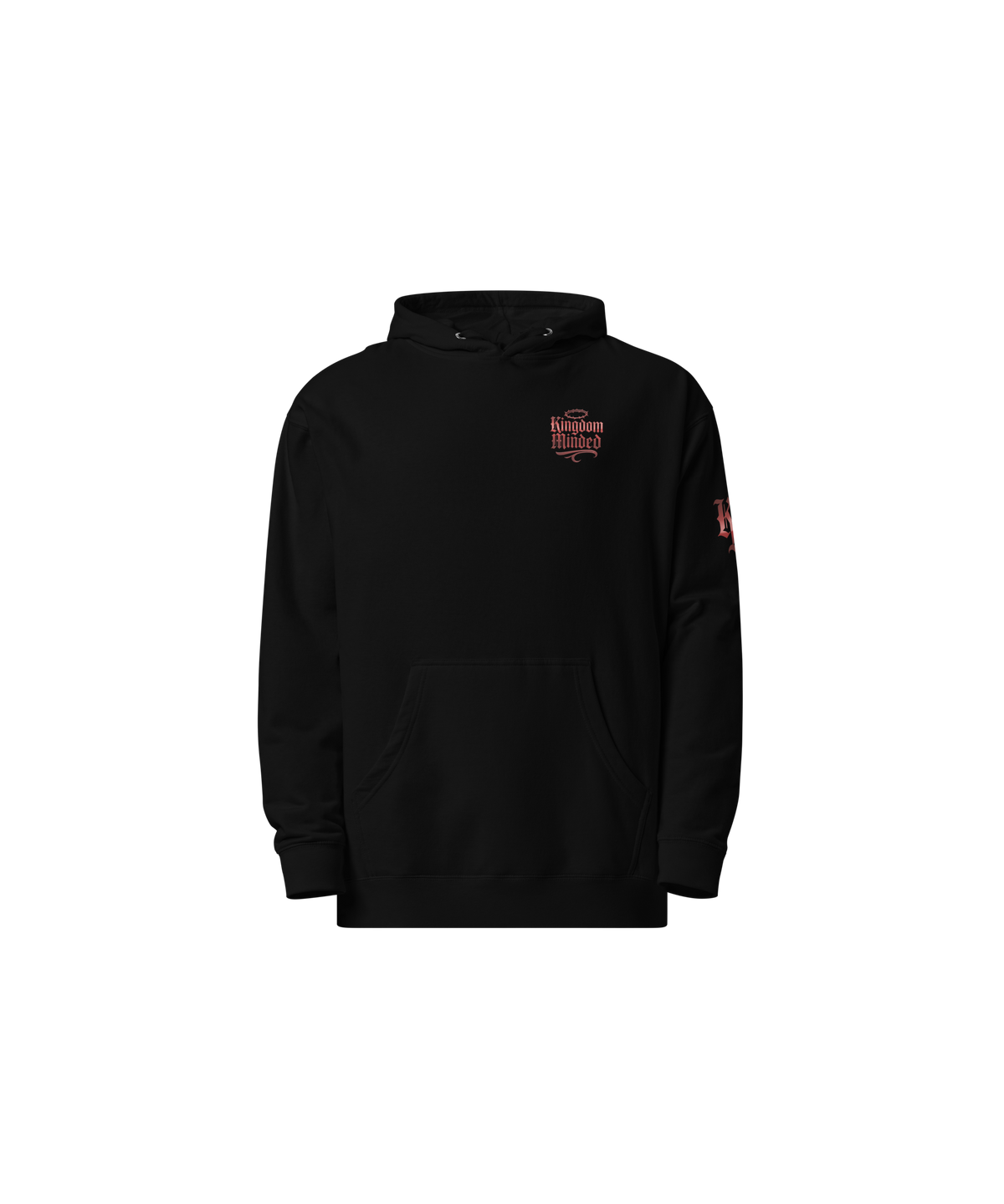 Redeemed Premium Pullover Hoodie — Black — Front