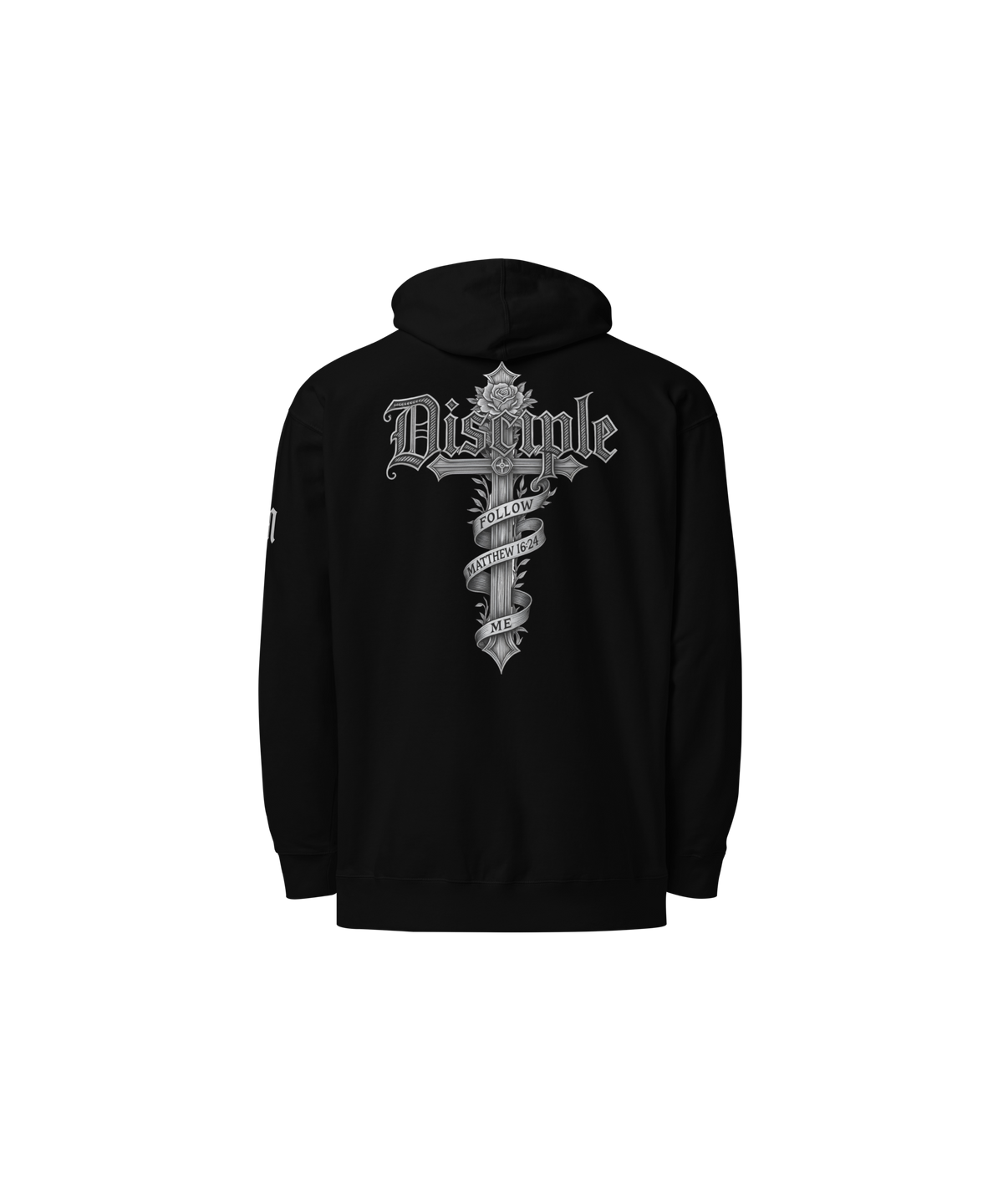 Disciple Premium Pullover Hoodie — Black — Back