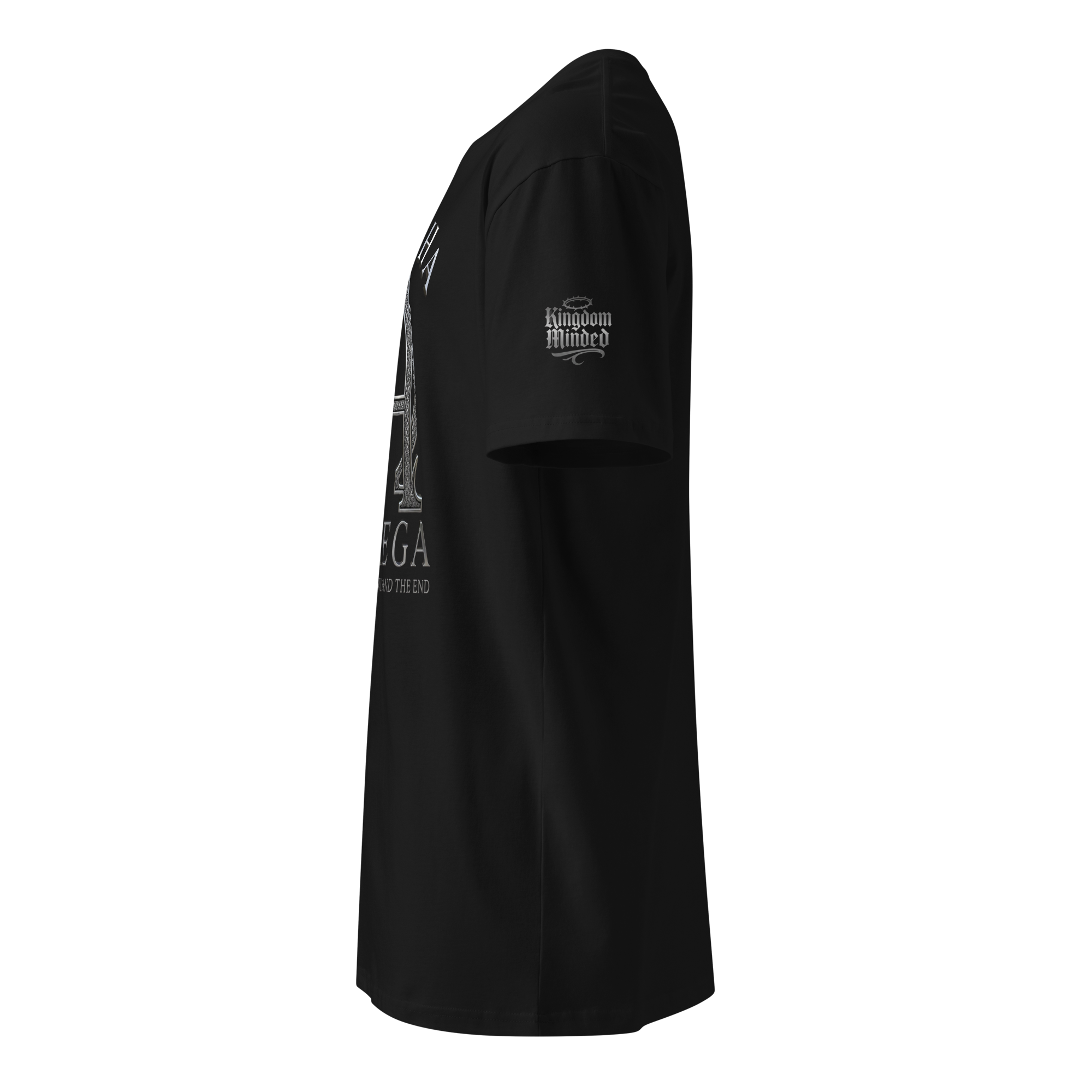 Alpha & Omega Standard Tee — Black — Left