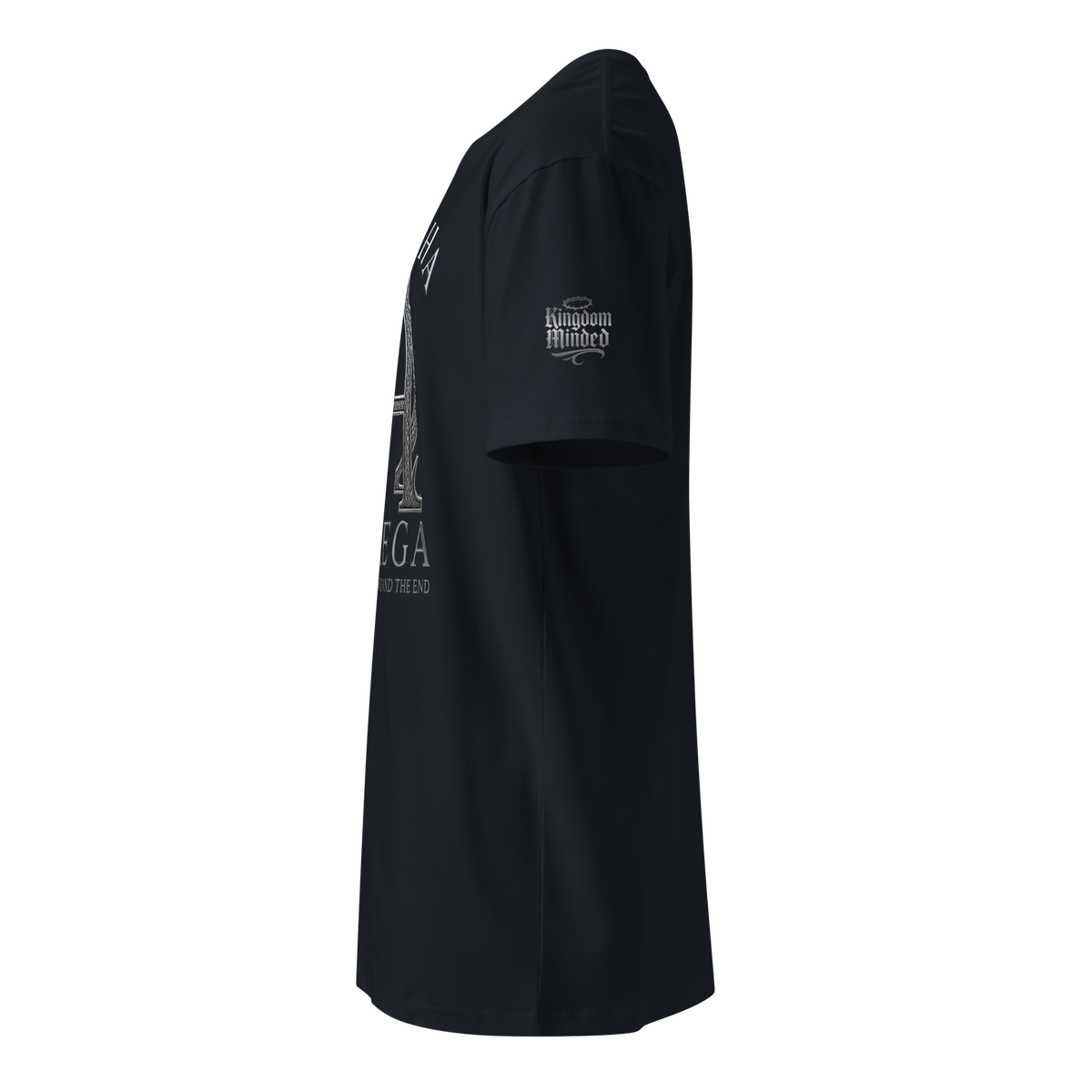 Alpha & Omega Standard Tee — Classic Navy — Left