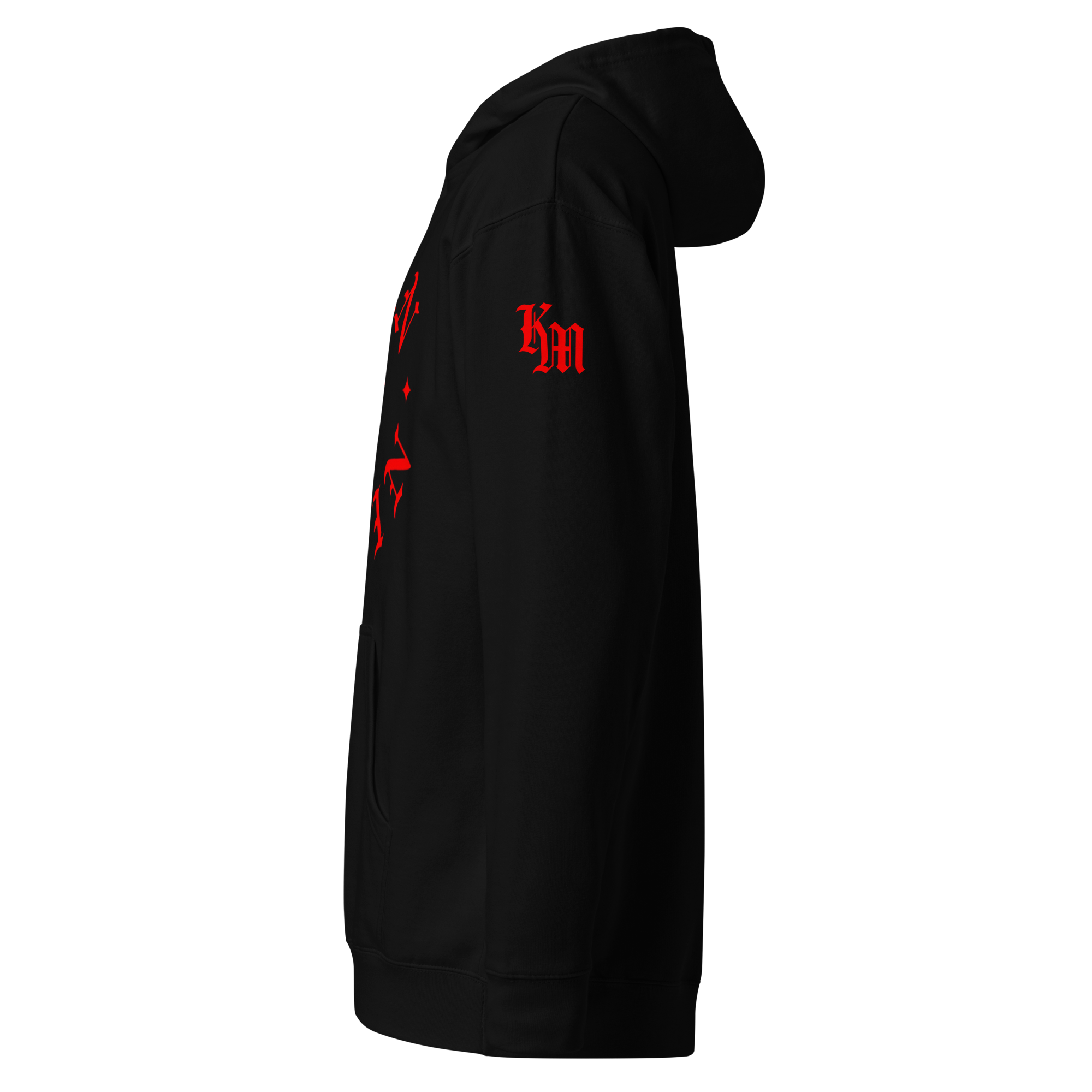 Born Again Standard Pullover Hoodie — Black — Left