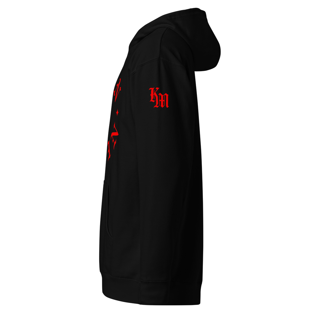 Born Again Standard Pullover Hoodie — Black — Left