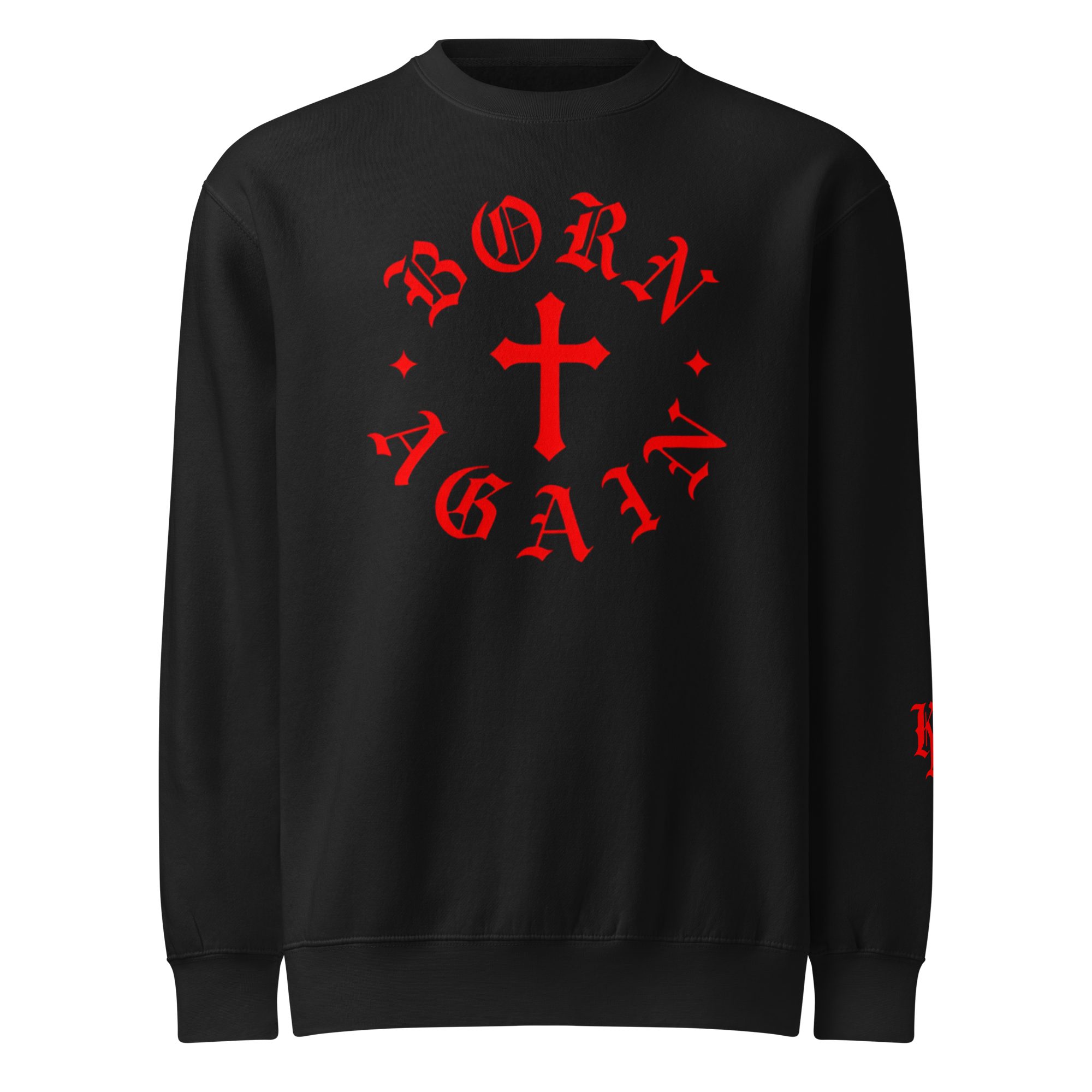 Born Again Standard Sweatshirt — Black — Front