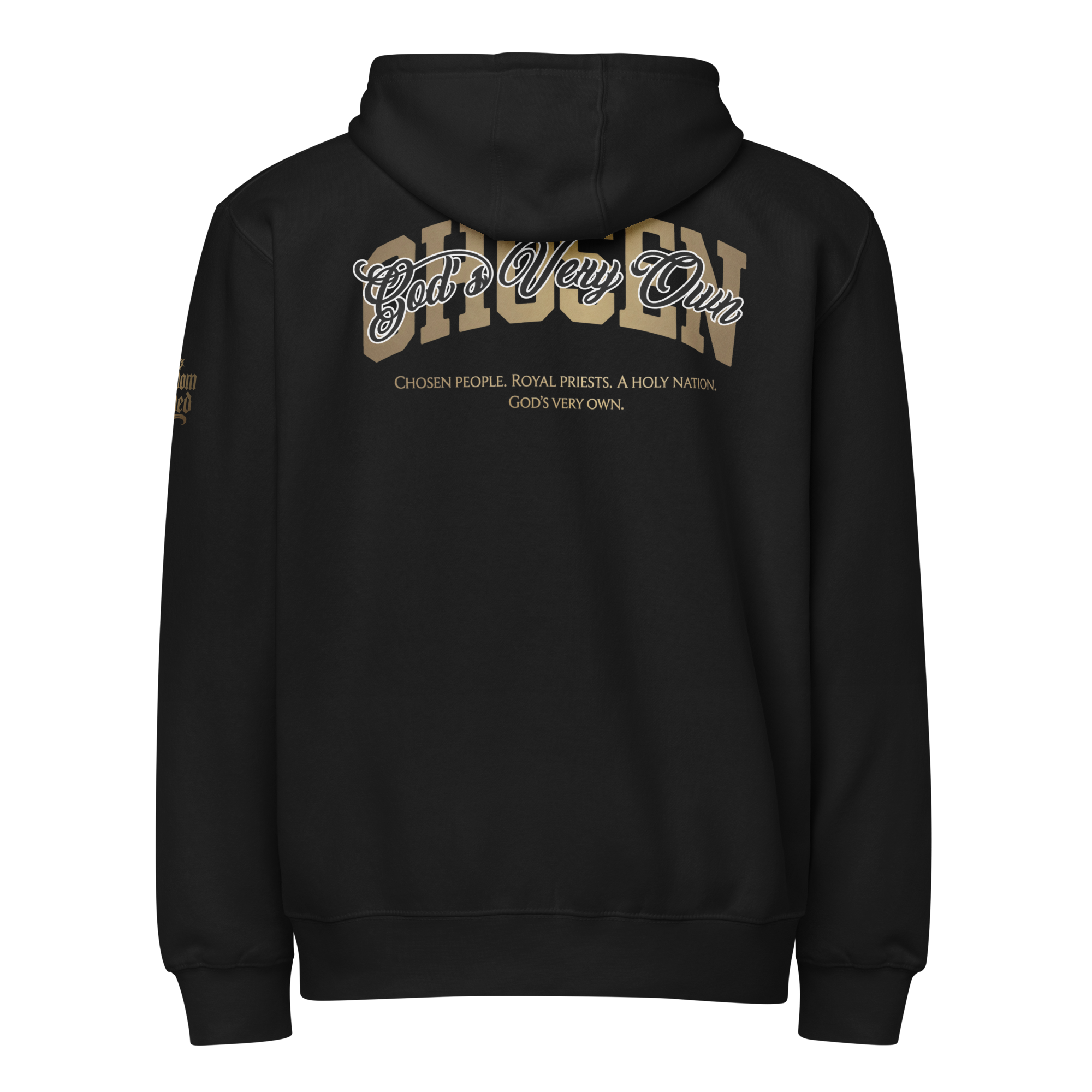 Chosen Premium Zip Hoodie — black — Back