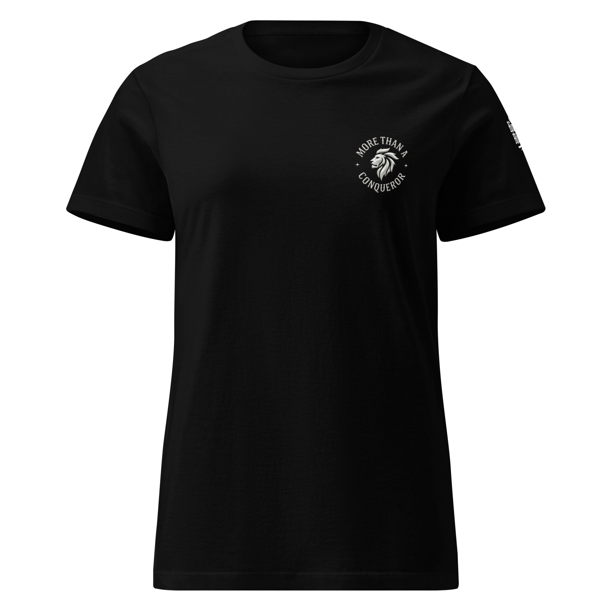 Conqueror Premium Women's Tee — Black — Front