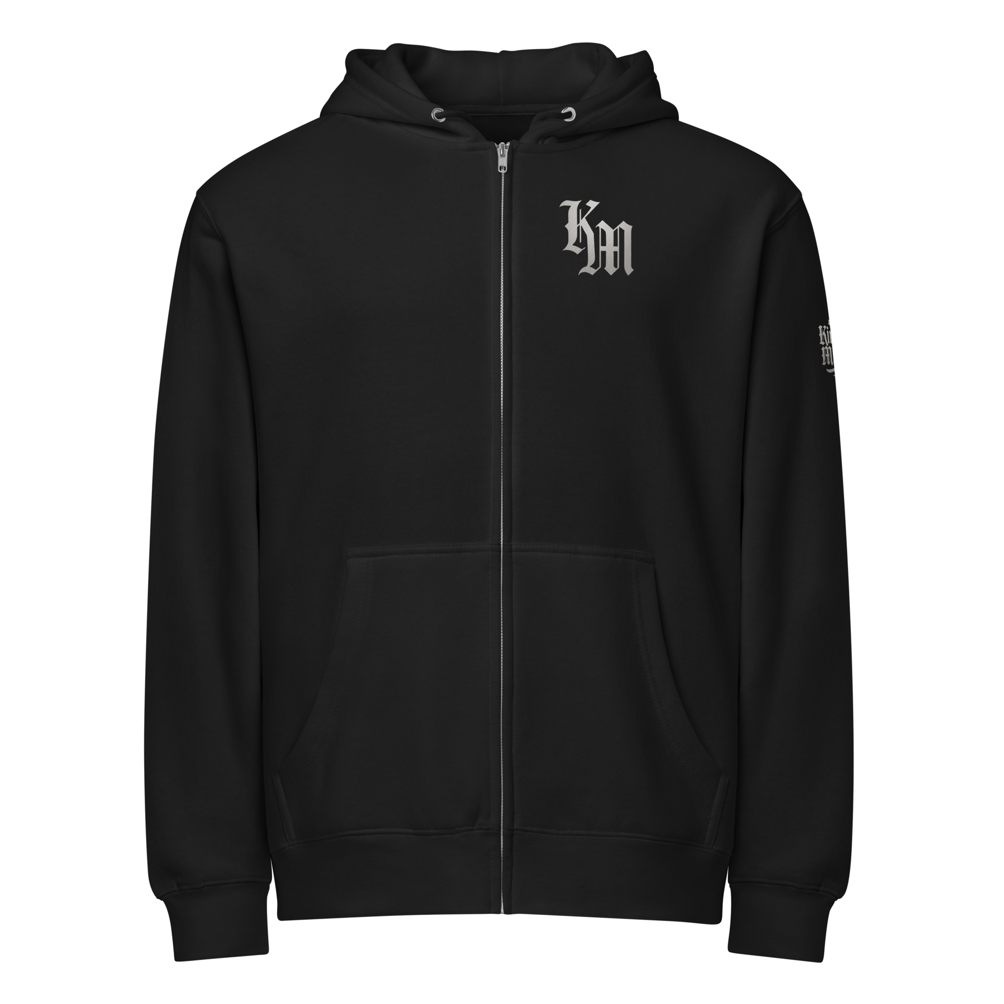 Favor Premium Zip Hoodie — black — Front