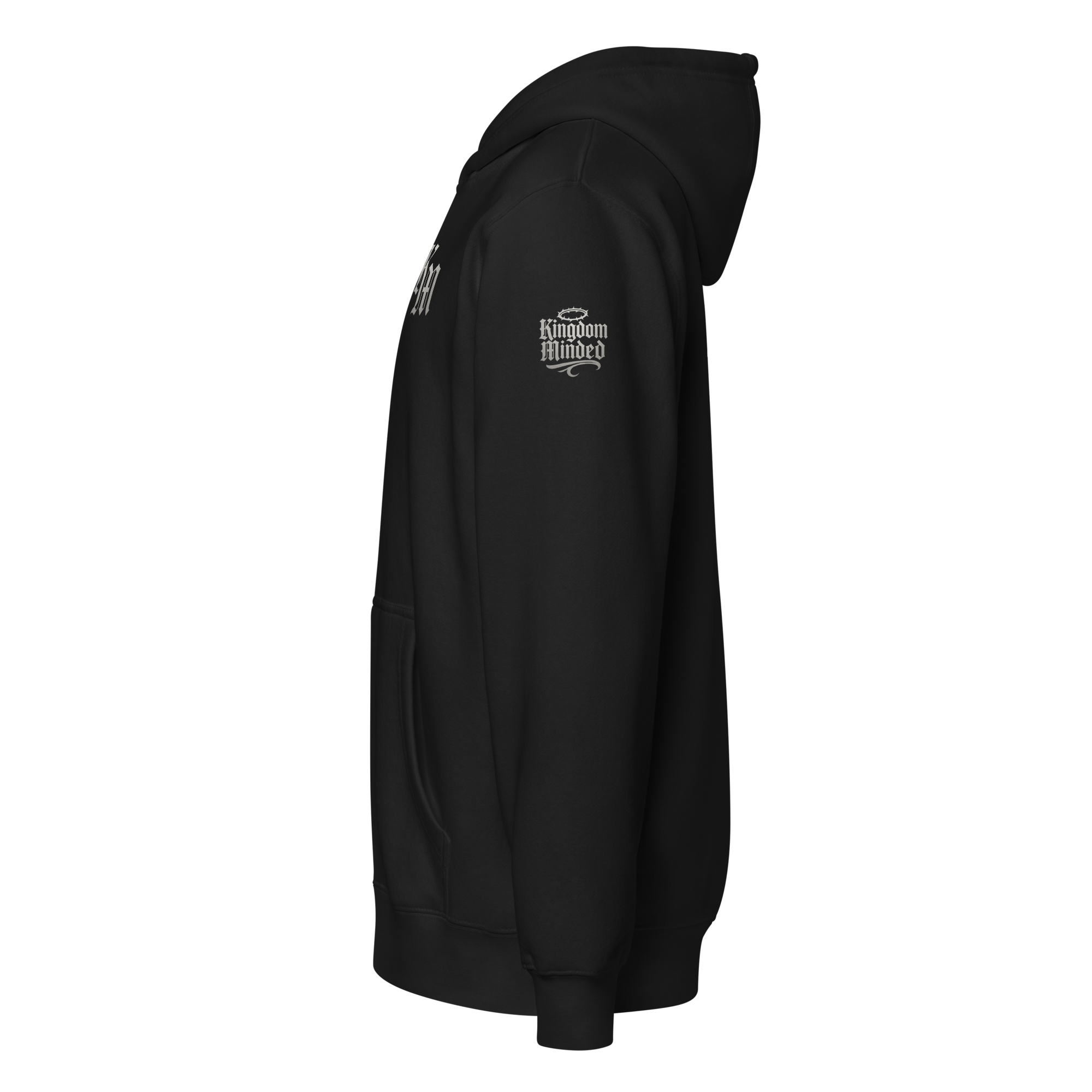 Favor Premium Zip Hoodie — black — Left