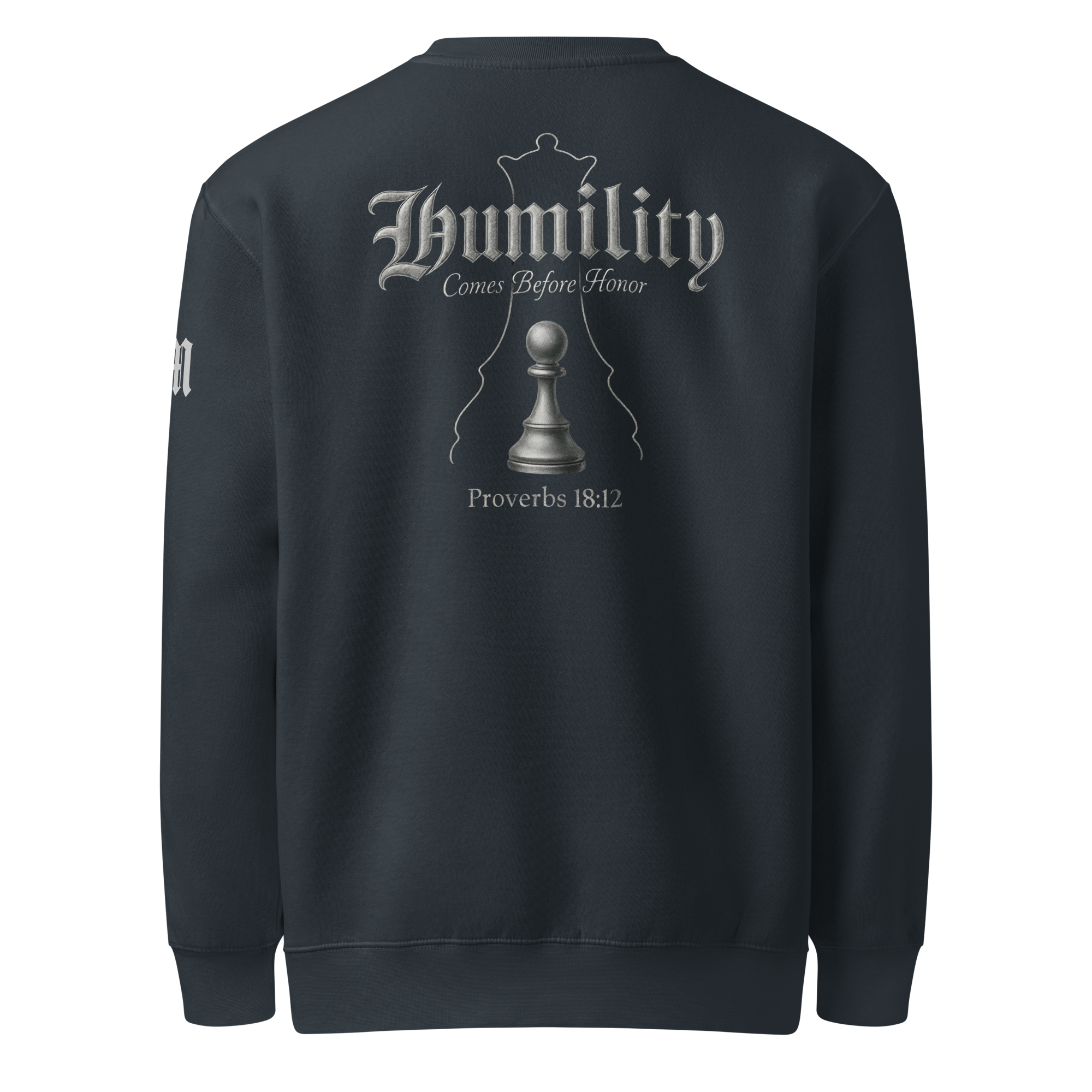 Humility Premium Sweatshirt — navy — Back