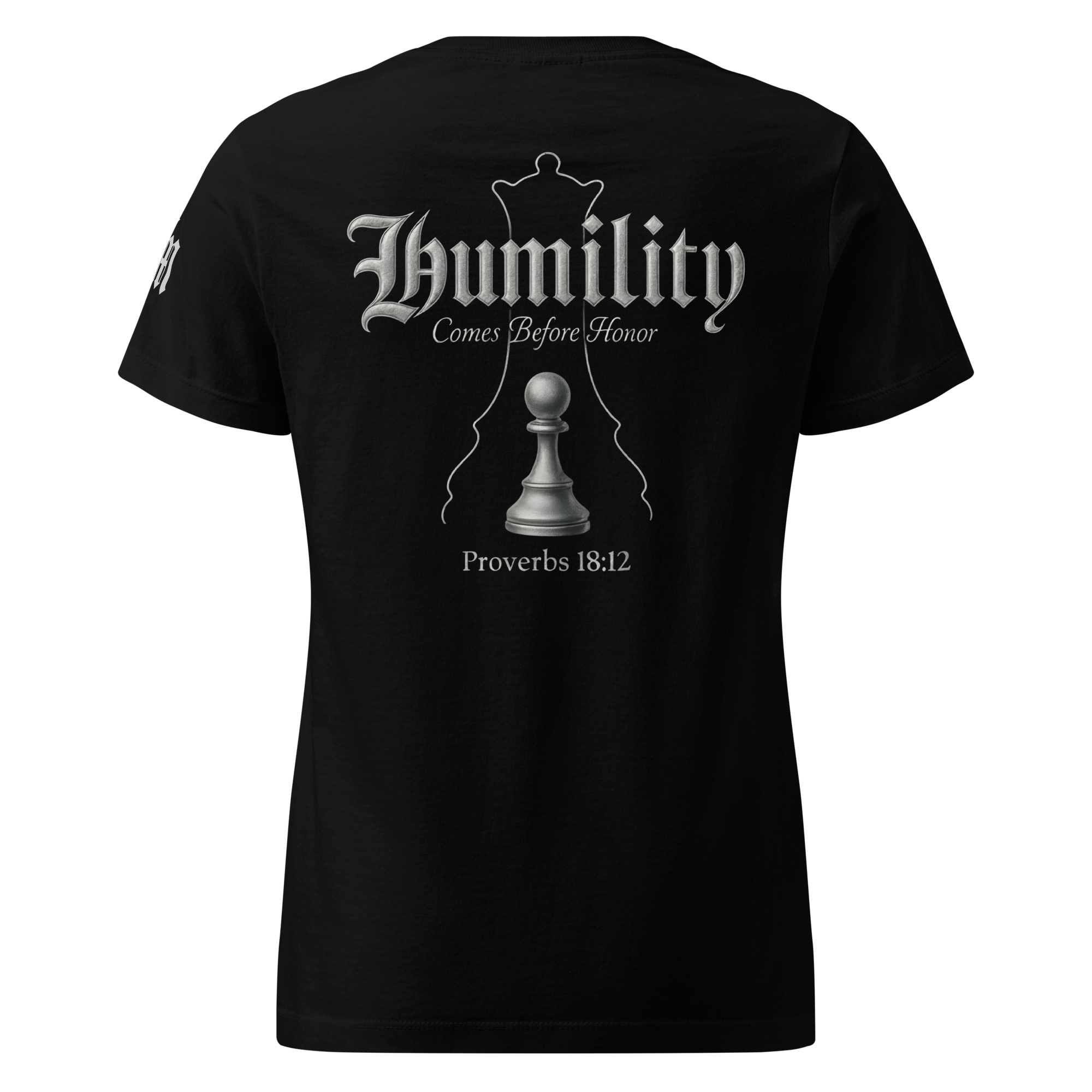 Humility Premium Women's Tee — Black — Back