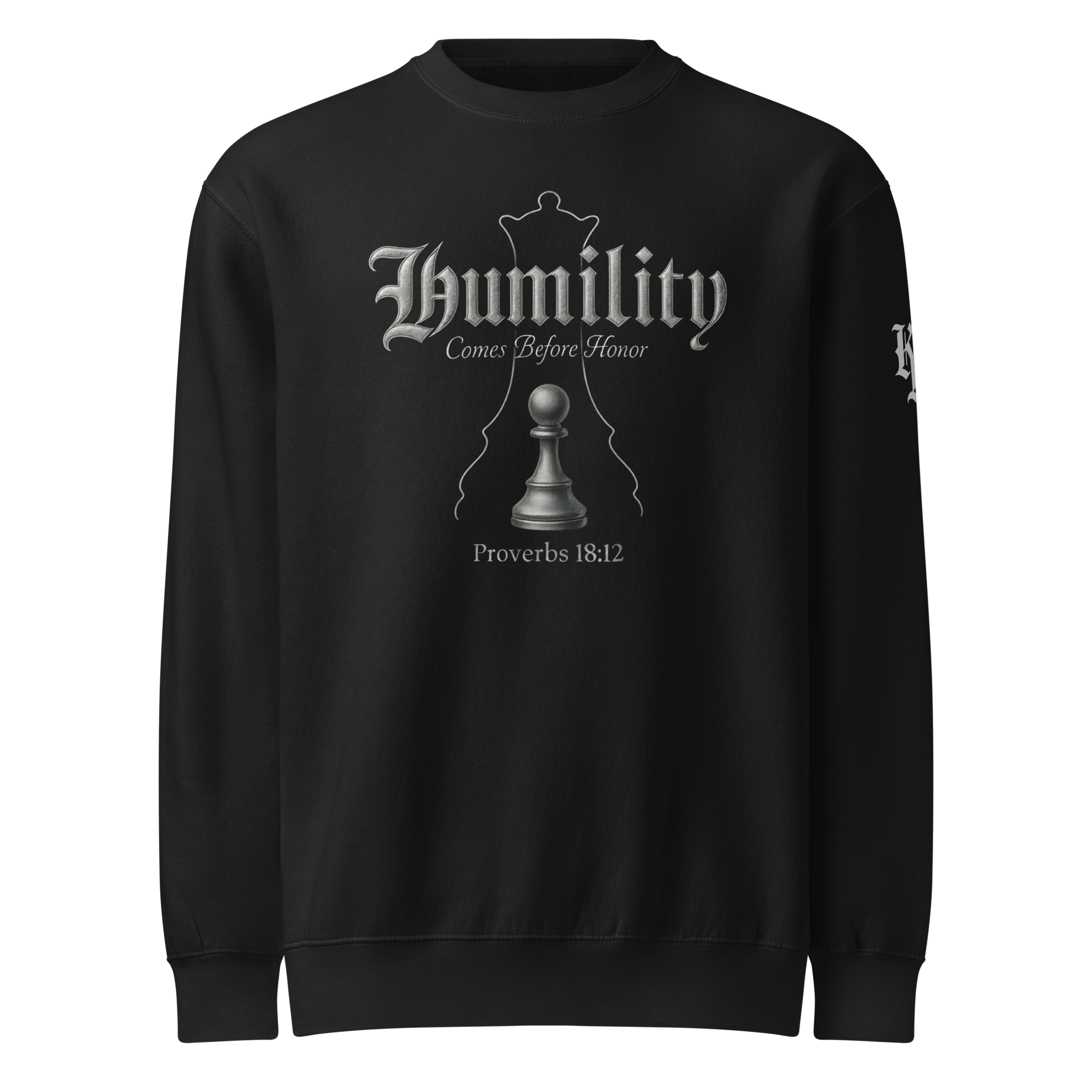 Humility Sweatshirt — black — Front