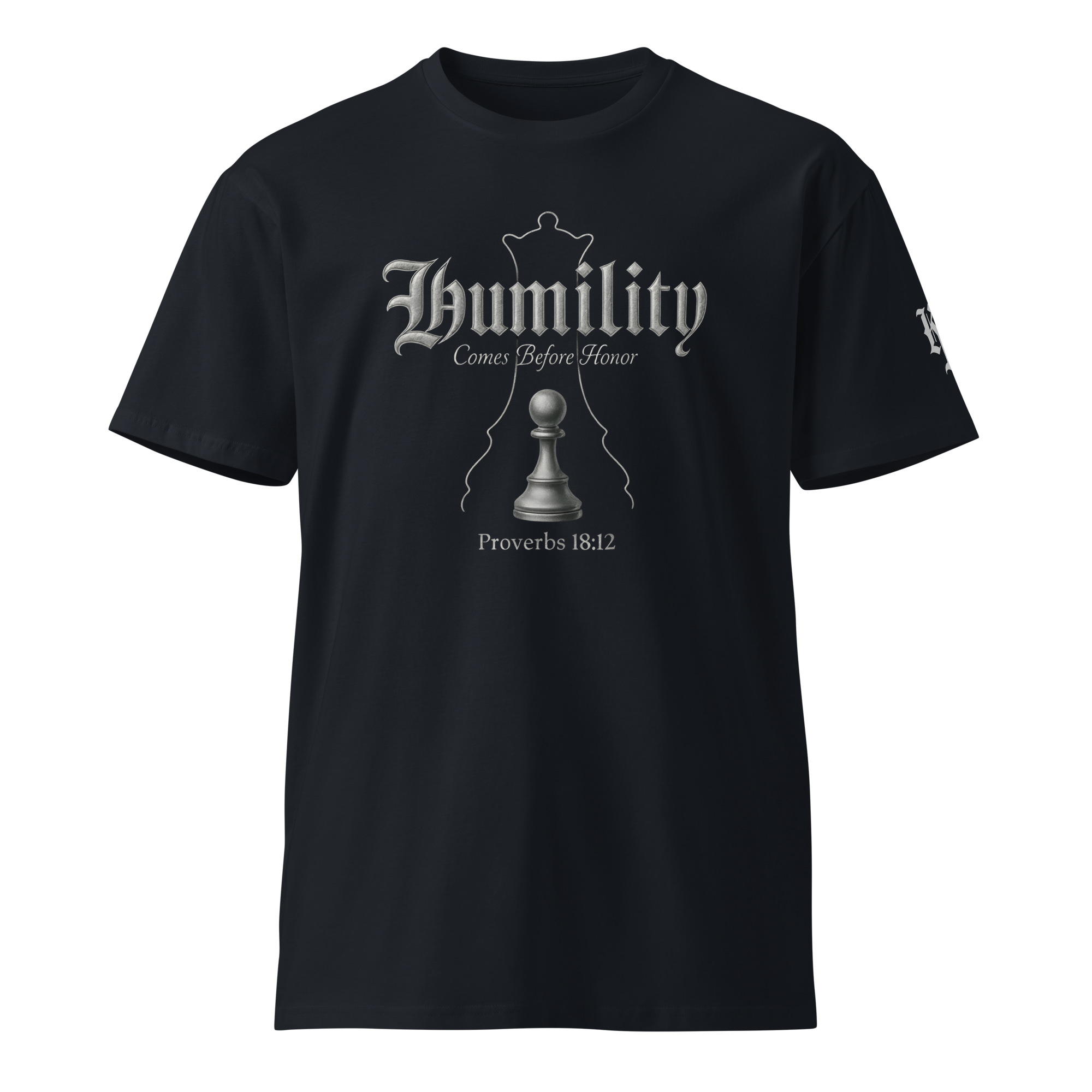 Humility Tee — Classic Navy — Front