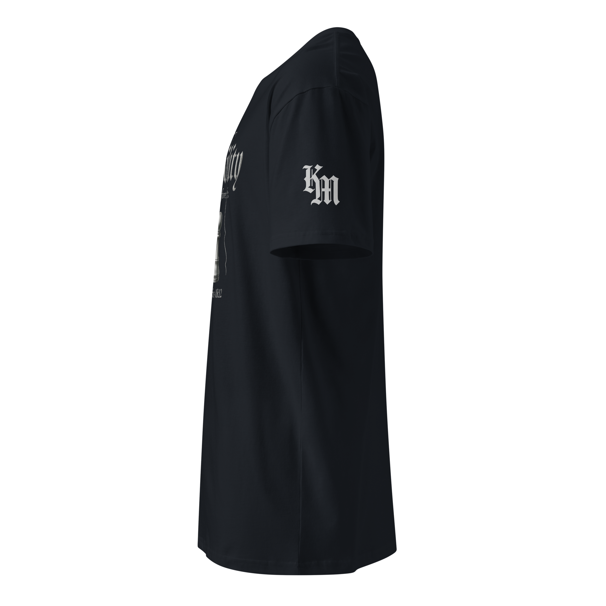 Humility Tee — Classic Navy — Left