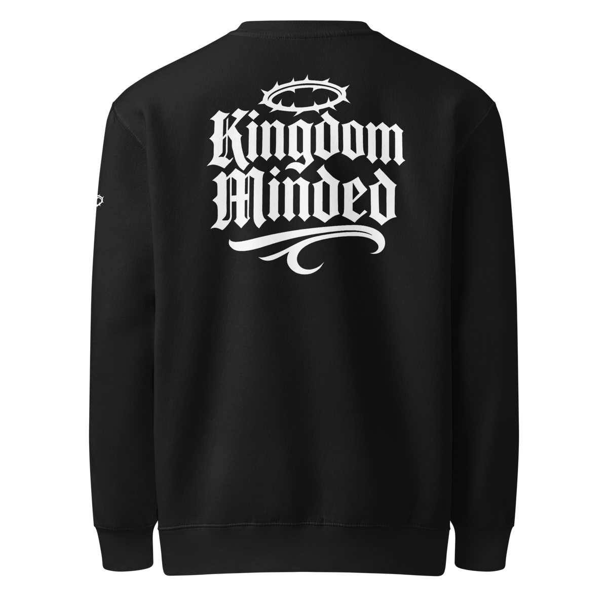 Kingdom Minded Premium Sweatshirt — black — Back