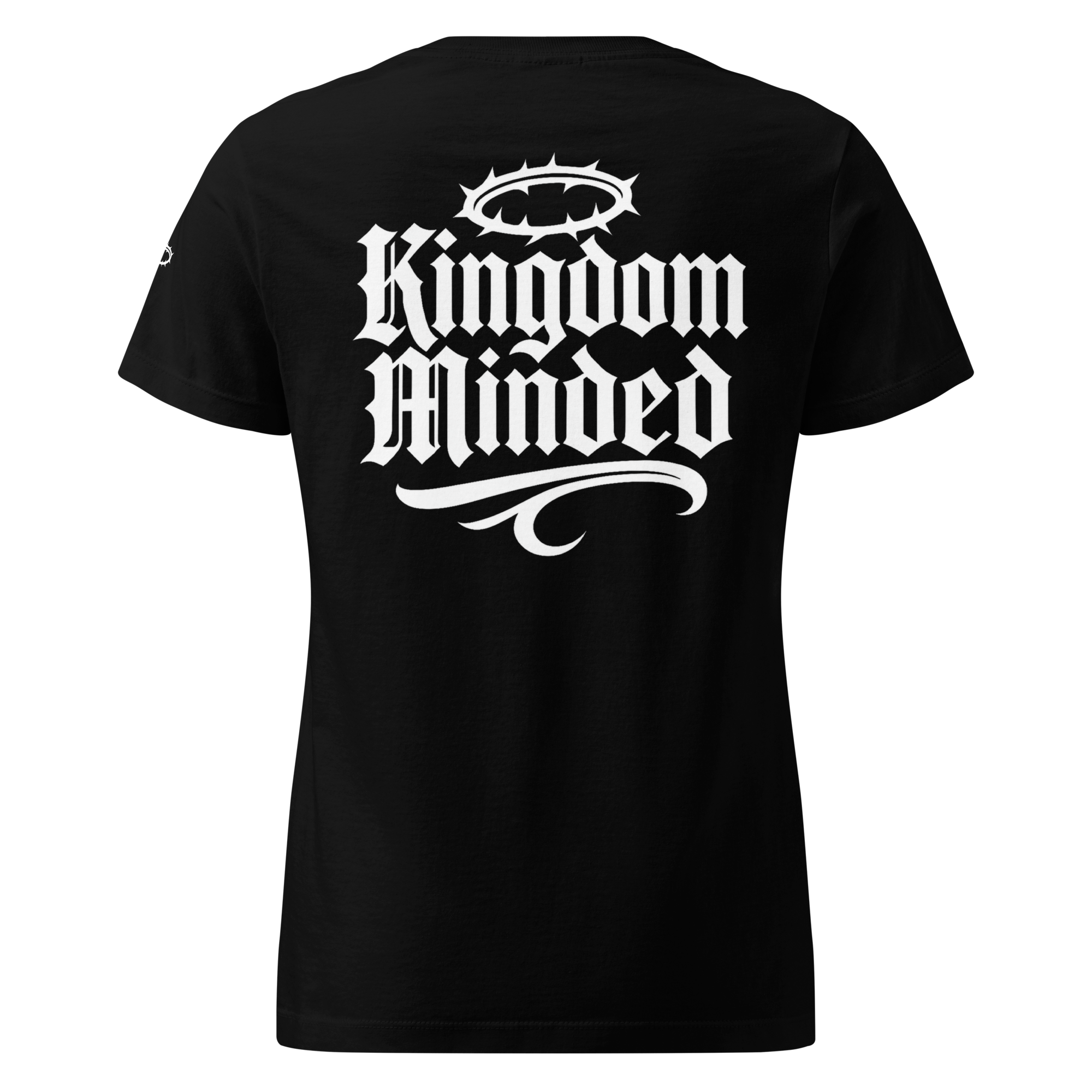 Kingdom Minded Premium Women's Tee — Black — Back