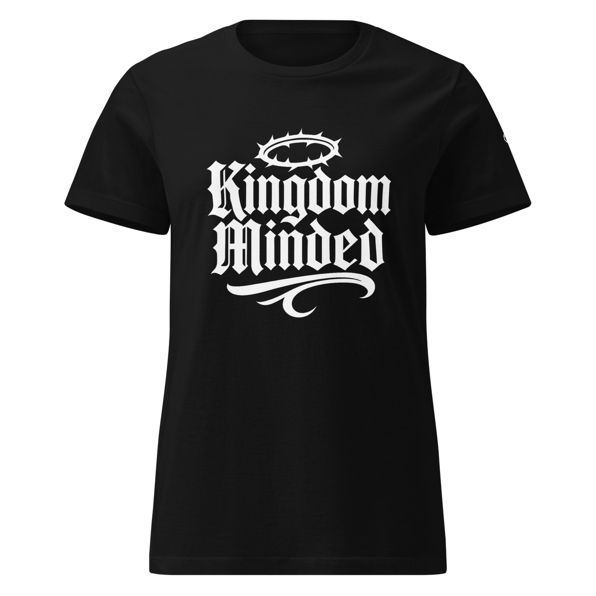 Kingdom Minded Women's Tee — Black — Front