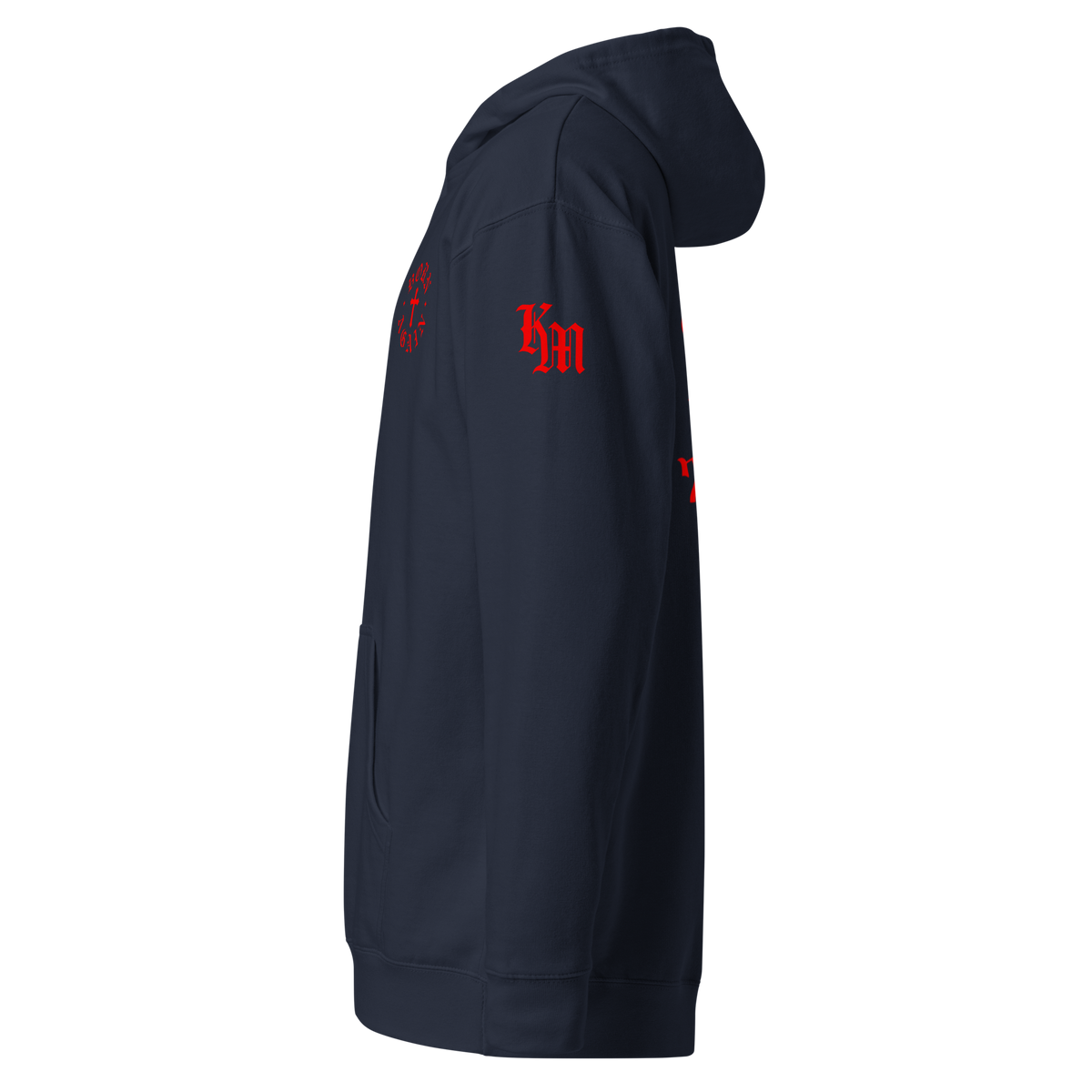 Born Again Premium Design Pullover Hoodie — White — Left