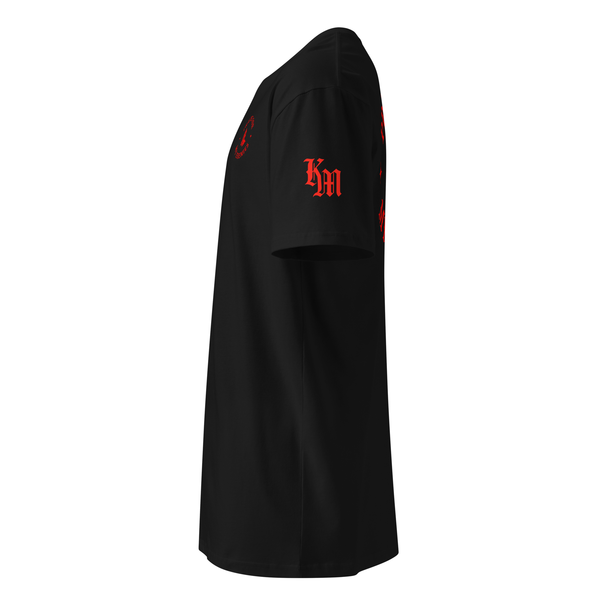 Praying for My Enemies Premium Tee — Black — Left