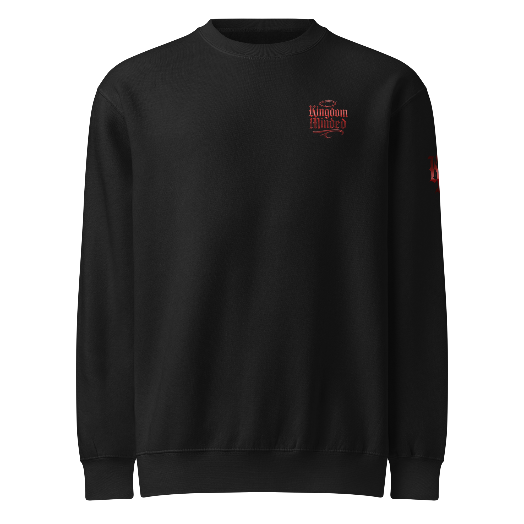Redeemed Premium Sweatshirt — black — Front