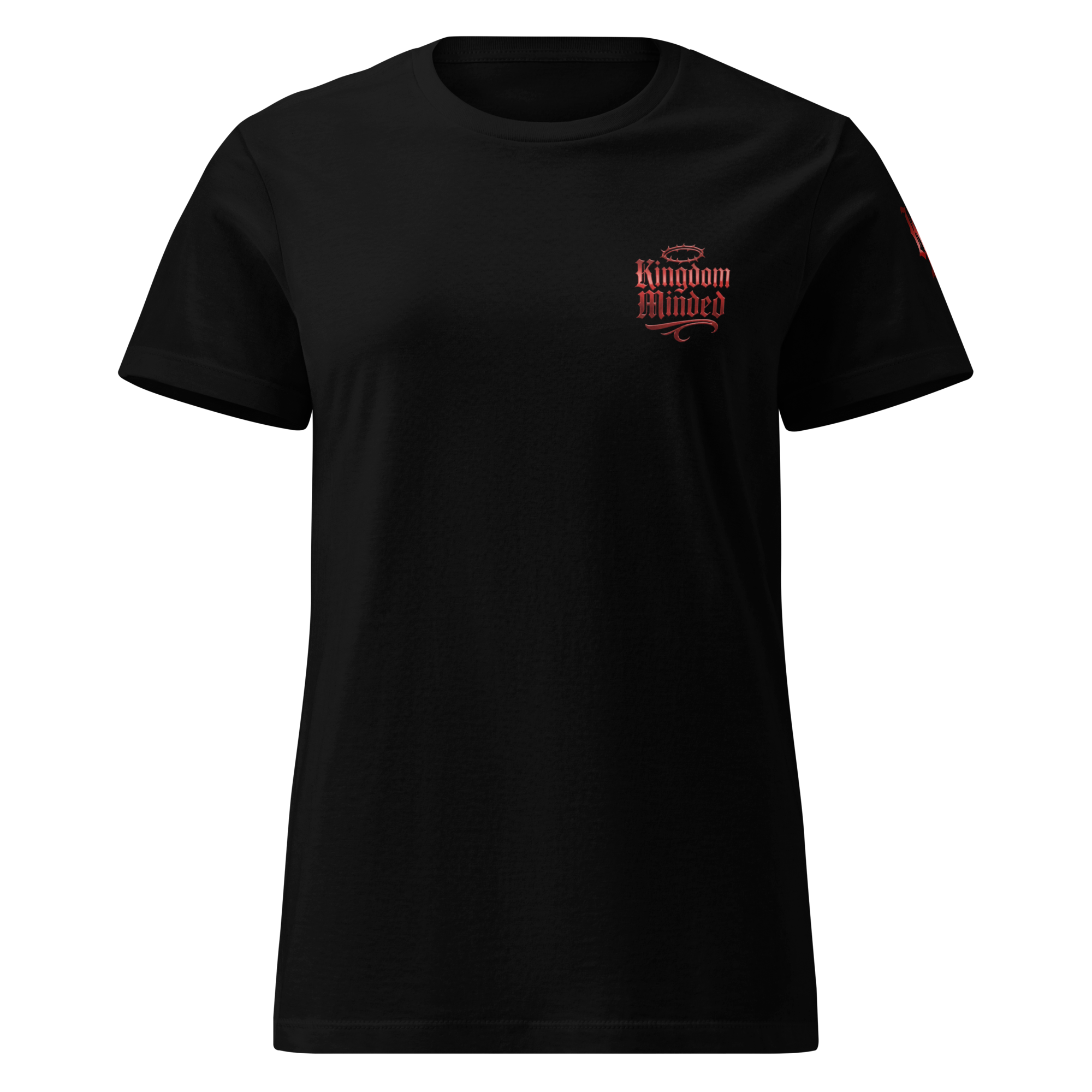 Redeemed Premium Women's Tee — Black — Front