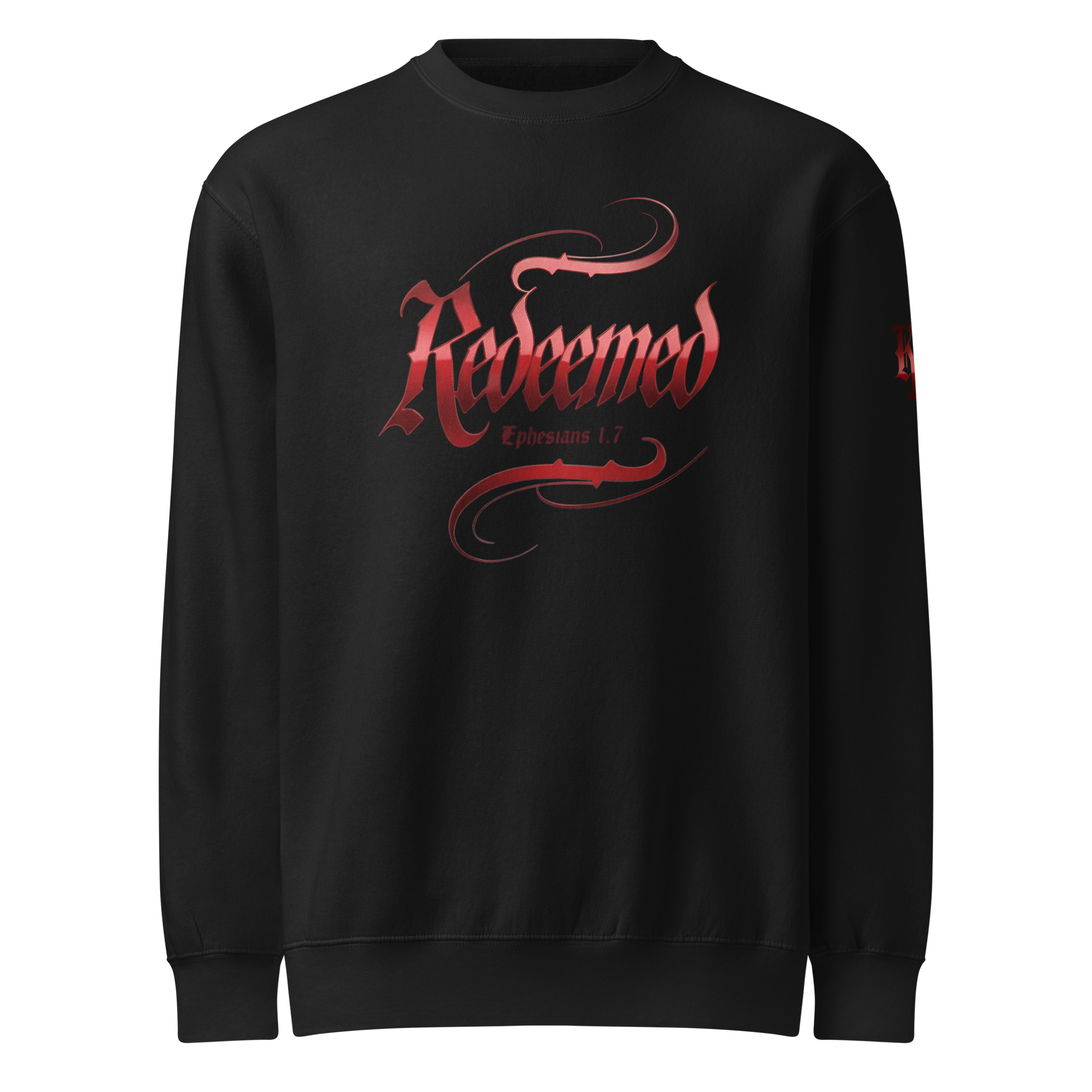 Redeemed Sweatshirt — black — Front